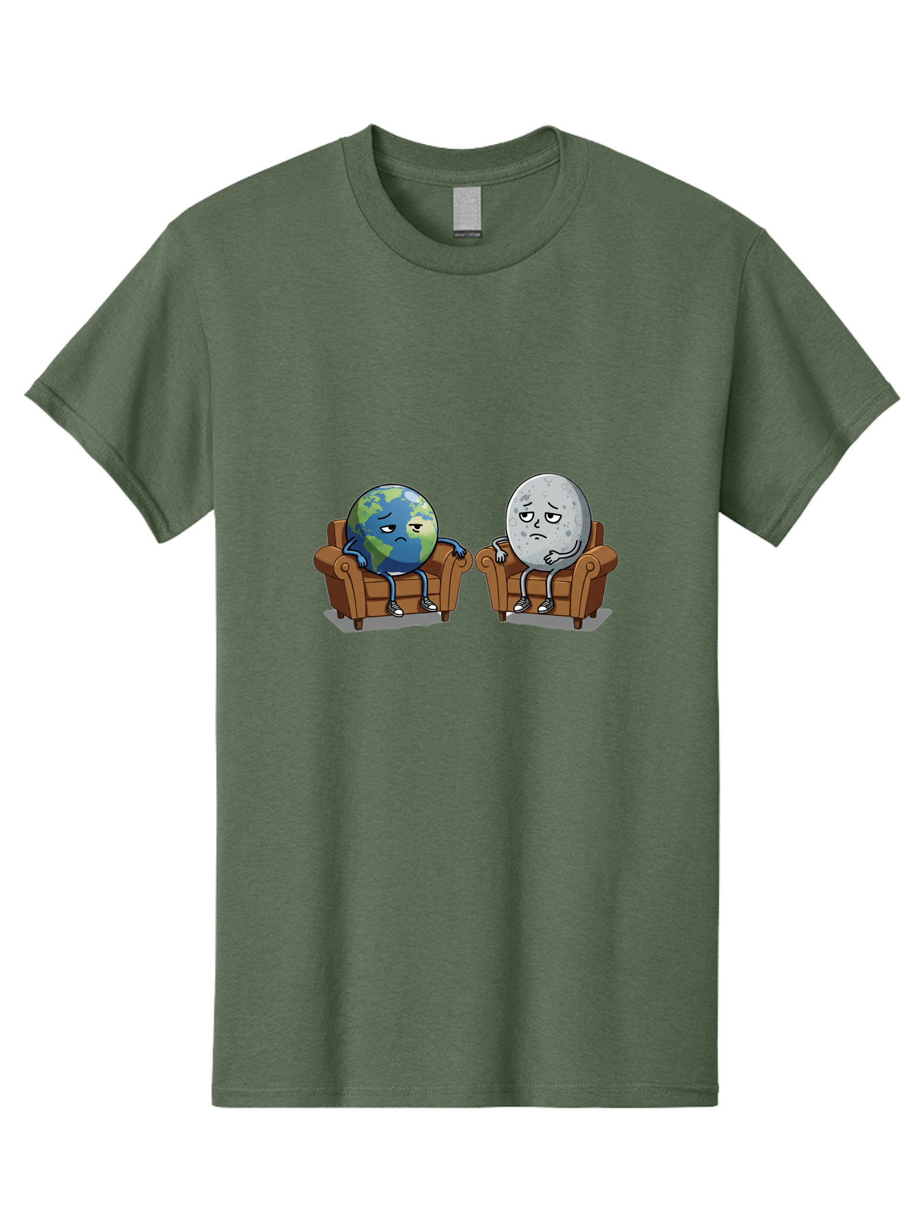 Earth-And-Moon-On-Couch Men'S Graphic Tee, 100% Cotton, Comfortable Casual Summer Wear, Machine Washable, Vintage Camera, Old Camera, Antique Camera, Black Camera, Classic Photography, Photography Equipment, Nostalgic Device, Film Camera, Bao381