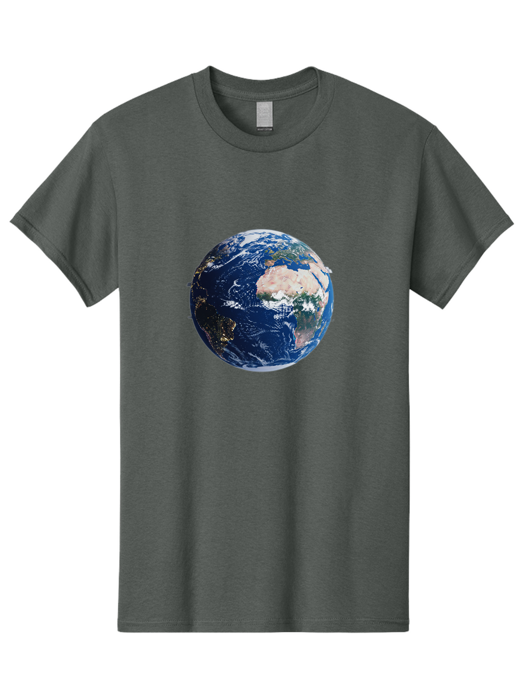 Earth-From-Space-1 Men'S Graphic Tee, 100% Cotton, Comfortable Casual Summer Wear, Machine Washable, Vintage Camera, Old Camera, Antique Camera, Black Camera, Classic Photography, Photography Equipment, Nostalgic Device, Film Camera, Bao382