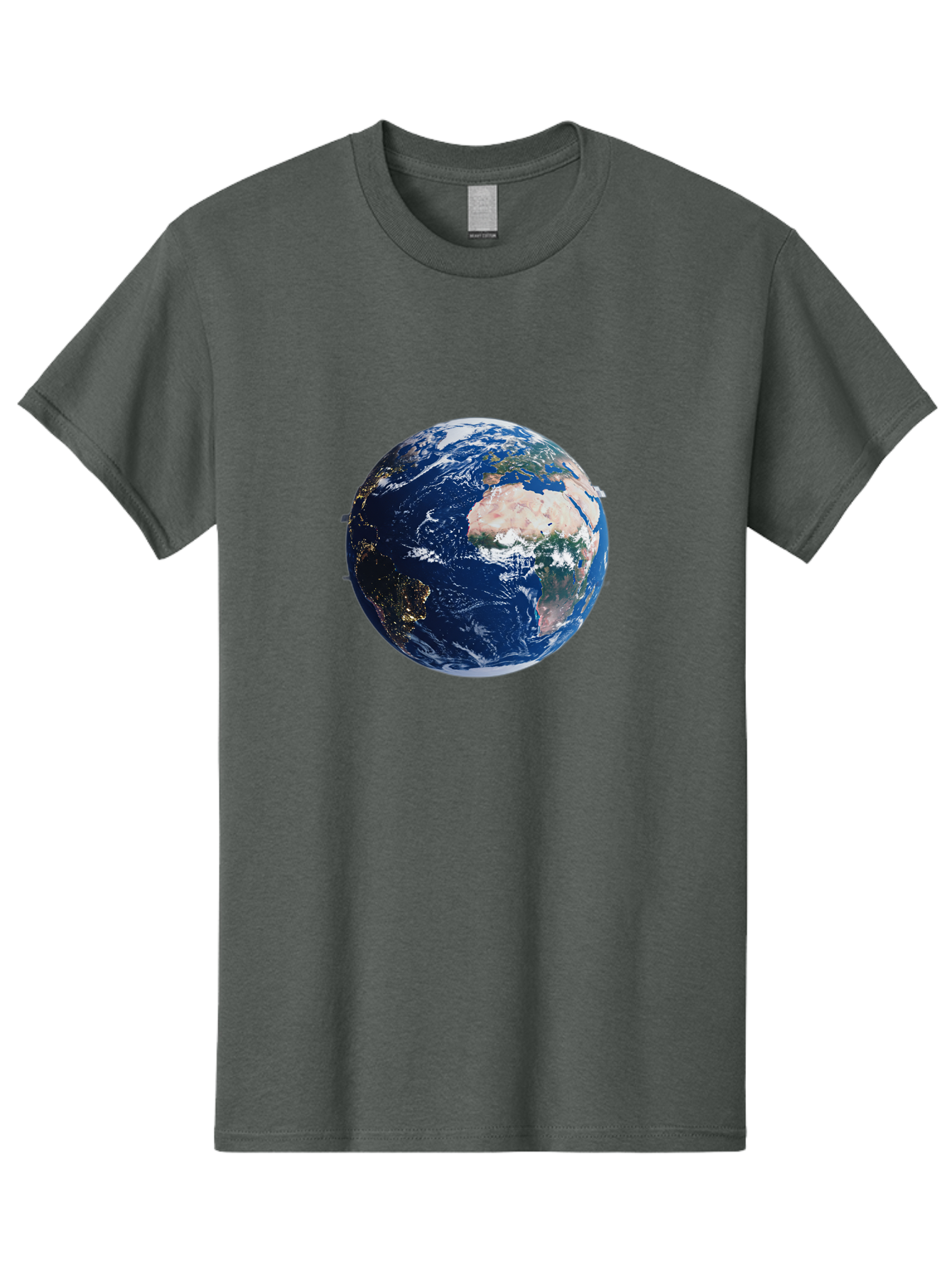 Earth-From-Space-1 Men'S Graphic Tee, 100% Cotton, Comfortable Casual Summer Wear, Machine Washable, Vintage Camera, Old Camera, Antique Camera, Black Camera, Classic Photography, Photography Equipment, Nostalgic Device, Film Camera, Bao382