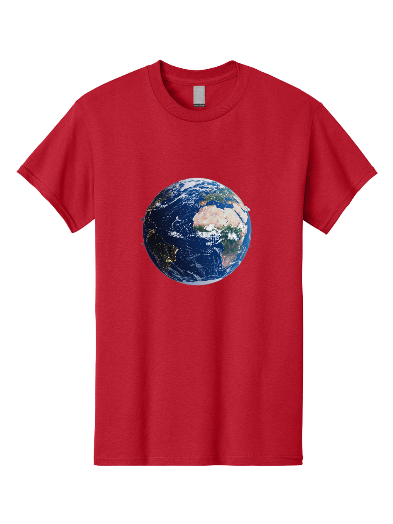 Earth-From-Space-1 Men'S Graphic Tee, 100% Cotton, Comfortable Casual Summer Wear, Machine Washable, Vintage Camera, Old Camera, Antique Camera, Black Camera, Classic Photography, Photography Equipment, Nostalgic Device, Film Camera, Bao382
