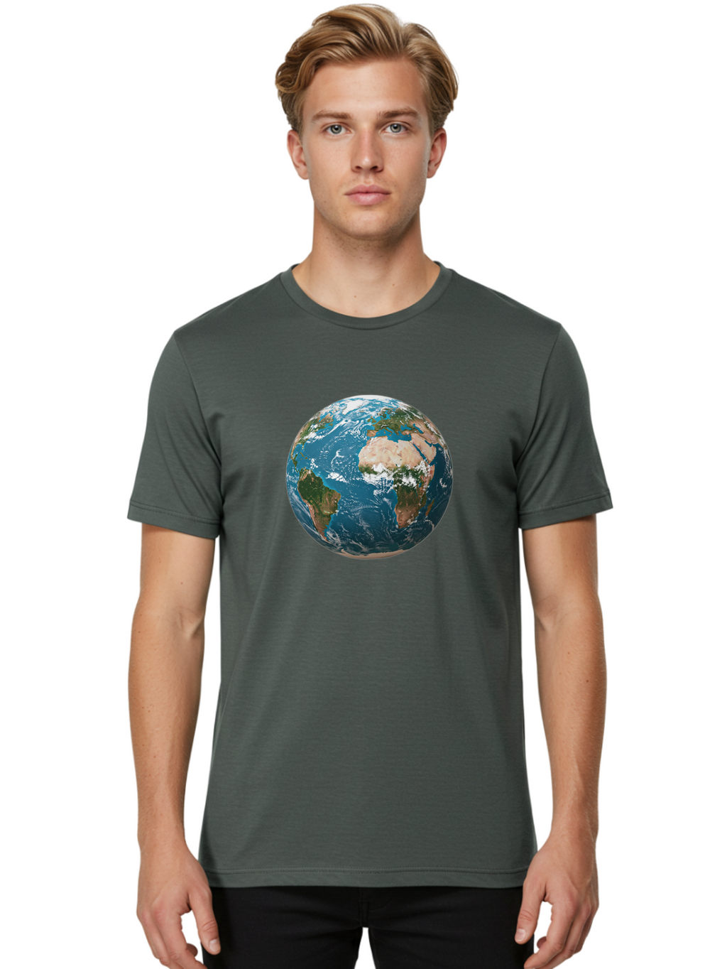 Earth-Globe Men'S Graphic Tee, 100% Cotton, Comfortable Casual Summer Wear, Machine Washable, Vintage Camera, Old Camera, Antique Camera, Black Camera, Classic Photography, Photography Equipment, Nostalgic Device, Film Camera, Camera Art Bao384