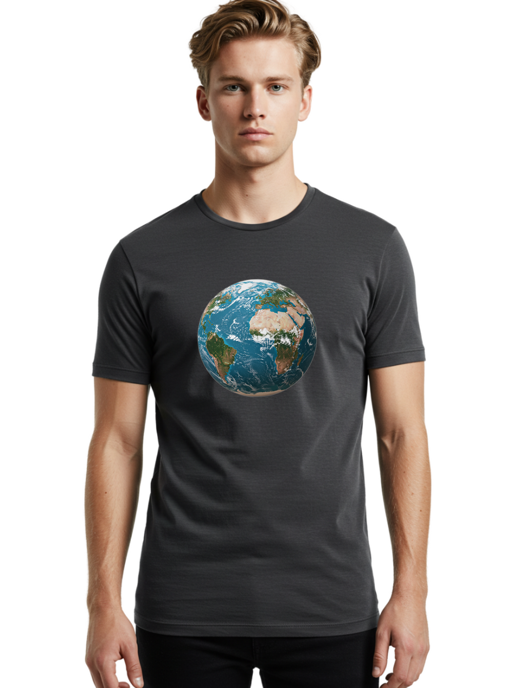 Earth-Globe Men'S Graphic Tee, 100% Cotton, Comfortable Casual Summer Wear, Machine Washable, Vintage Camera, Old Camera, Antique Camera, Black Camera, Classic Photography, Photography Equipment, Nostalgic Device, Film Camera, Camera Art Bao384