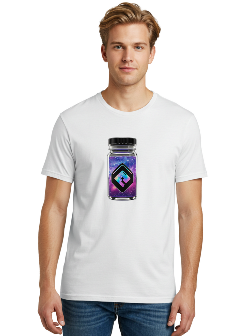 Ef-Logo-In-Jar Men'S Graphic Tee, 100% Cotton, Comfortable Casual Summer Wear, Machine Washable, Vintage Camera, Old Camera, Antique Camera, Black Camera, Classic Photography, Photography Equipment, Nostalgic Device, Film Camera, Camera Art Bao390