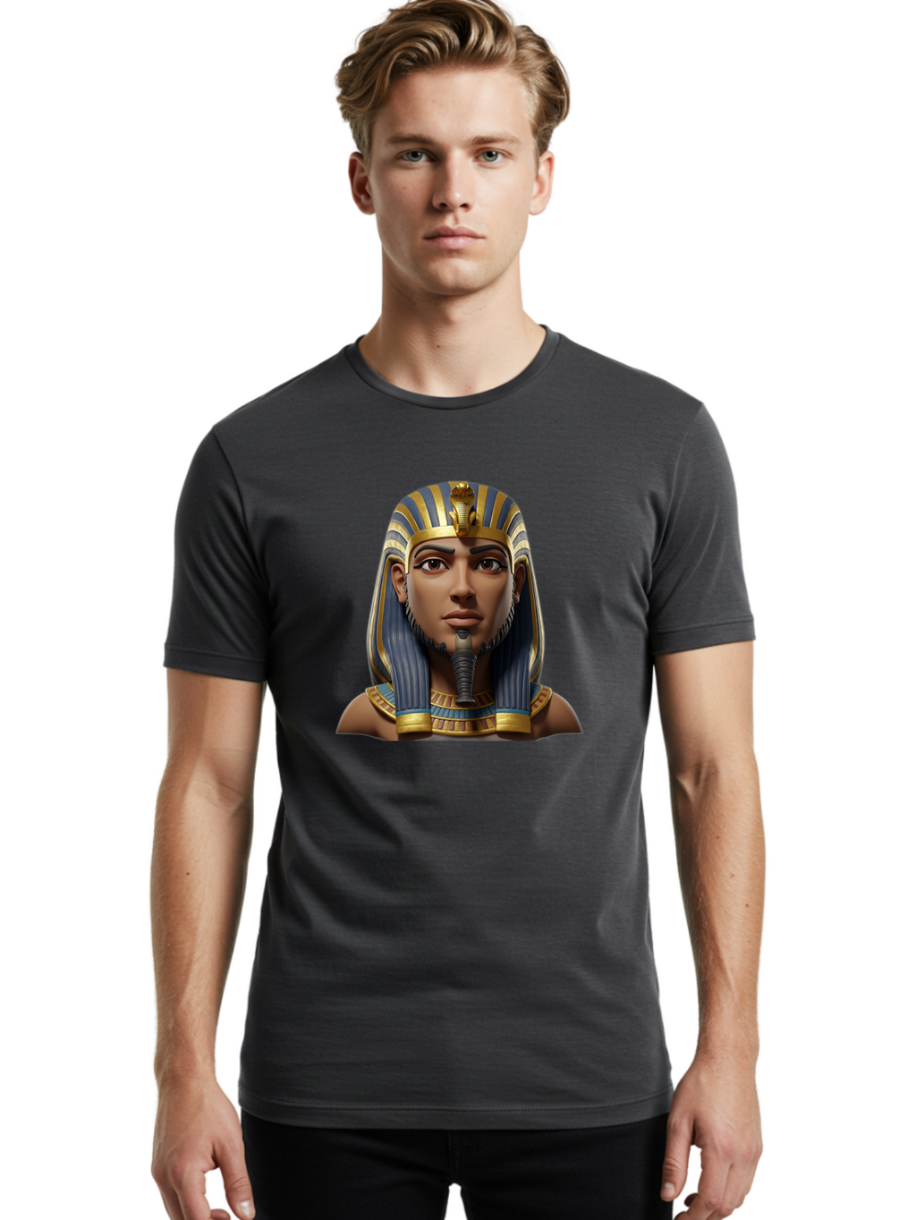 Egyptian-King Men'S Graphic Tee, 100% Cotton, Comfortable Casual Summer Wear, Machine Washable, Vintage Camera, Old Camera, Antique Camera, Black Camera, Classic Photography, Photography Equipment, Nostalgic Device, Film Camera, Camera Art Bao391
