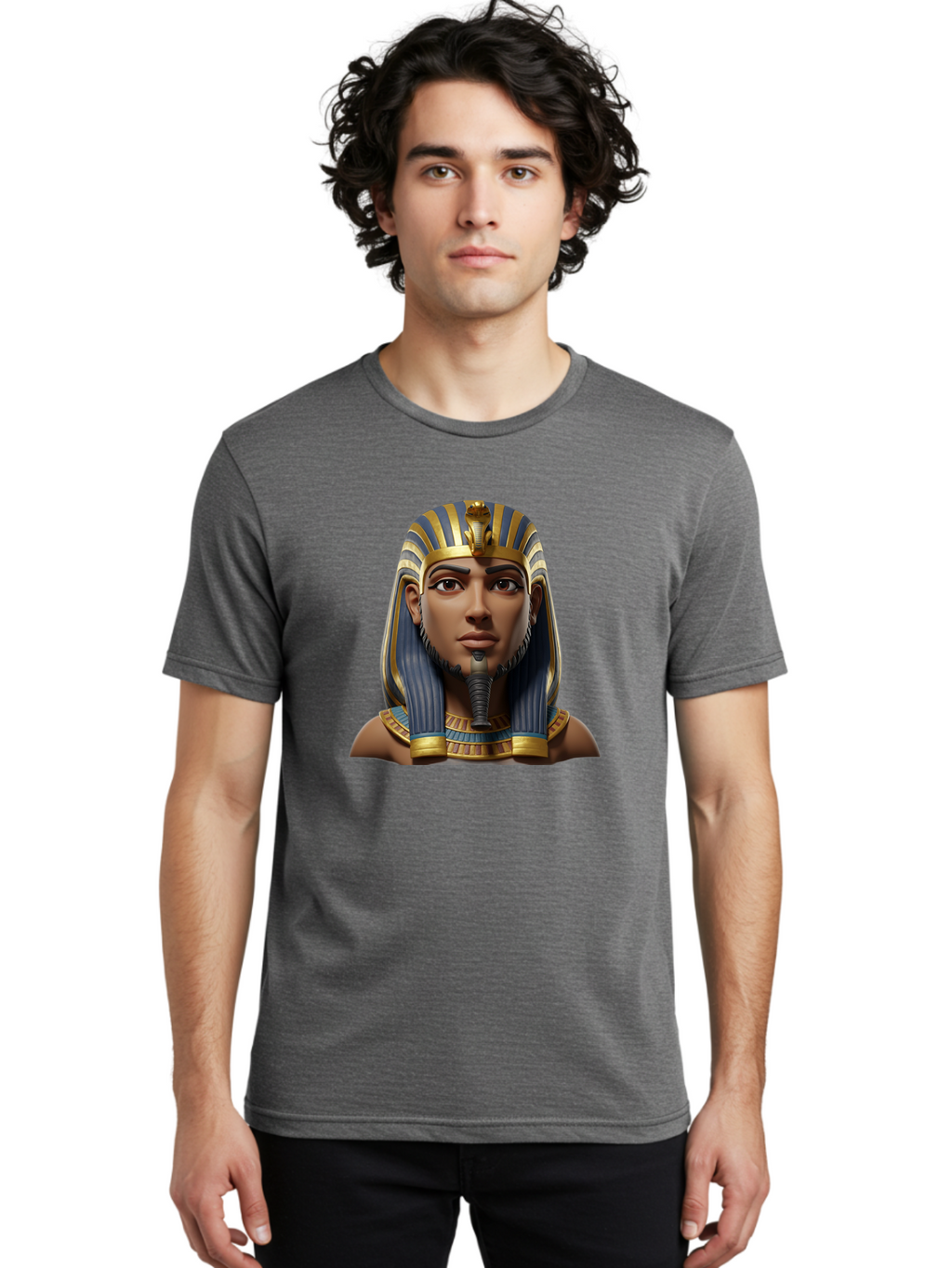 Egyptian-King Men'S Graphic Tee, 100% Cotton, Comfortable Casual Summer Wear, Machine Washable, Vintage Camera, Old Camera, Antique Camera, Black Camera, Classic Photography, Photography Equipment, Nostalgic Device, Film Camera, Camera Art Bao391