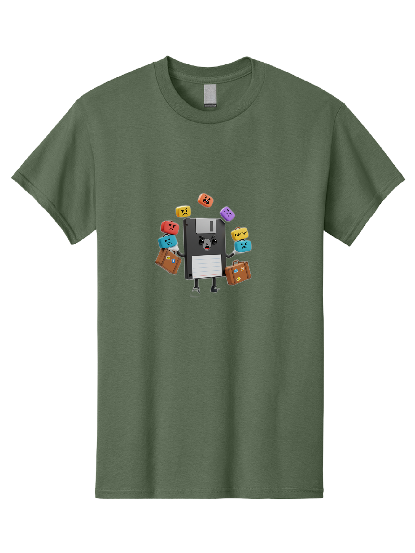 Emoji-Floppy-Disk Men'S Graphic Tee, 100% Cotton, Comfortable Casual Summer Wear, Machine Washable, Vintage Camera, Old Camera, Antique Camera, Black Camera, Classic Photography, Photography Equipment, Nostalgic Device, Film Camera, Camera Art Bao393