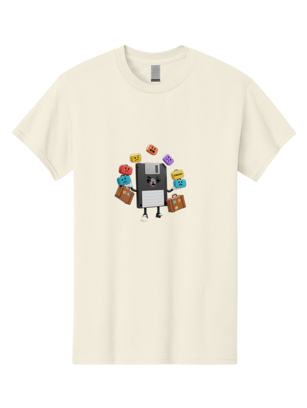 Emoji-Floppy-Disk Men'S Graphic Tee, 100% Cotton, Comfortable Casual Summer Wear, Machine Washable, Vintage Camera, Old Camera, Antique Camera, Black Camera, Classic Photography, Photography Equipment, Nostalgic Device, Film Camera, Camera Art Bao393