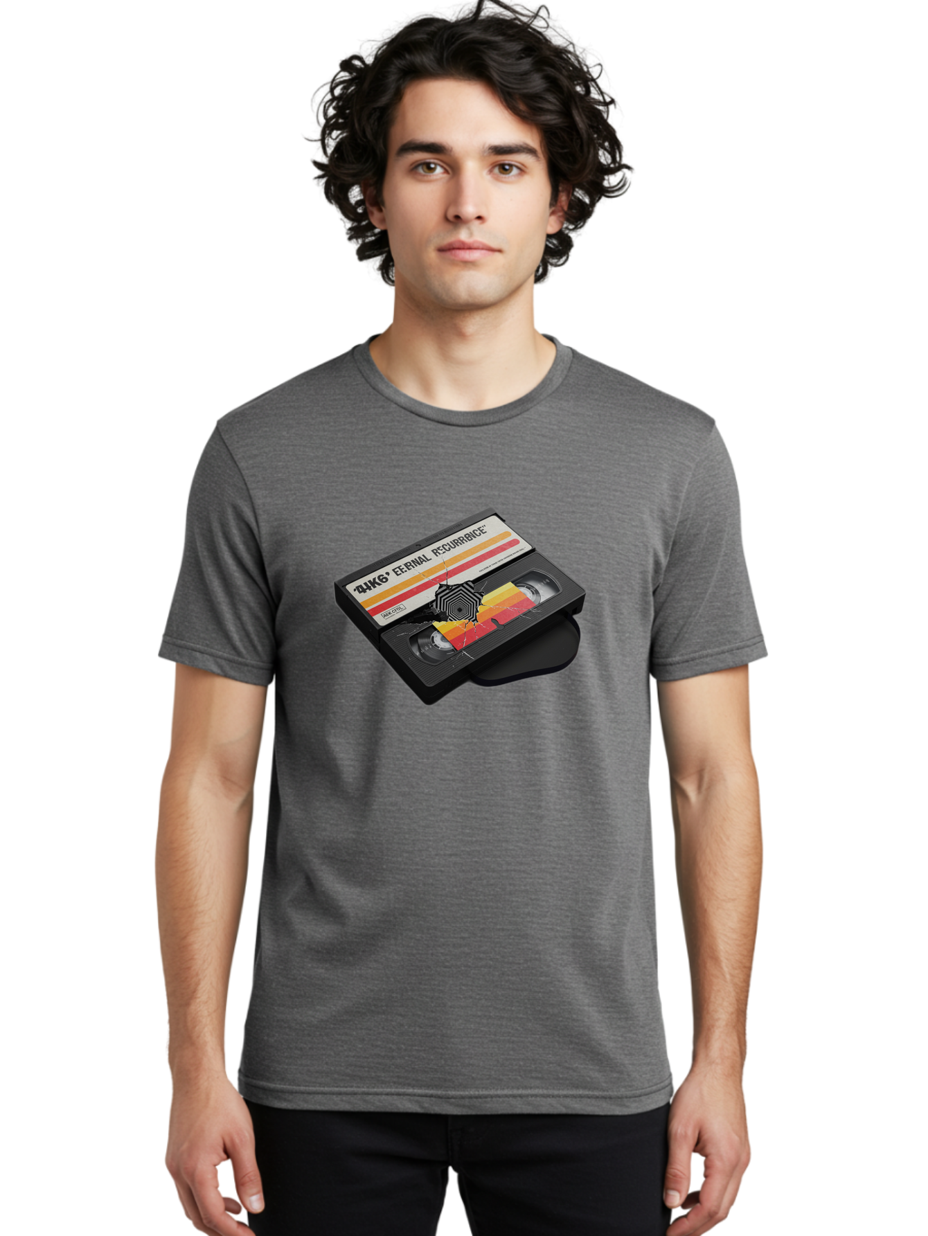 Eternal-Recurrence Men'S Graphic Tee, 100% Cotton, Comfortable Casual Summer Wear, Machine Washable, Vintage Camera, Old Camera, Antique Camera, Black Camera, Classic Photography, Photography Equipment, Nostalgic Device, Film Camera, Bao396