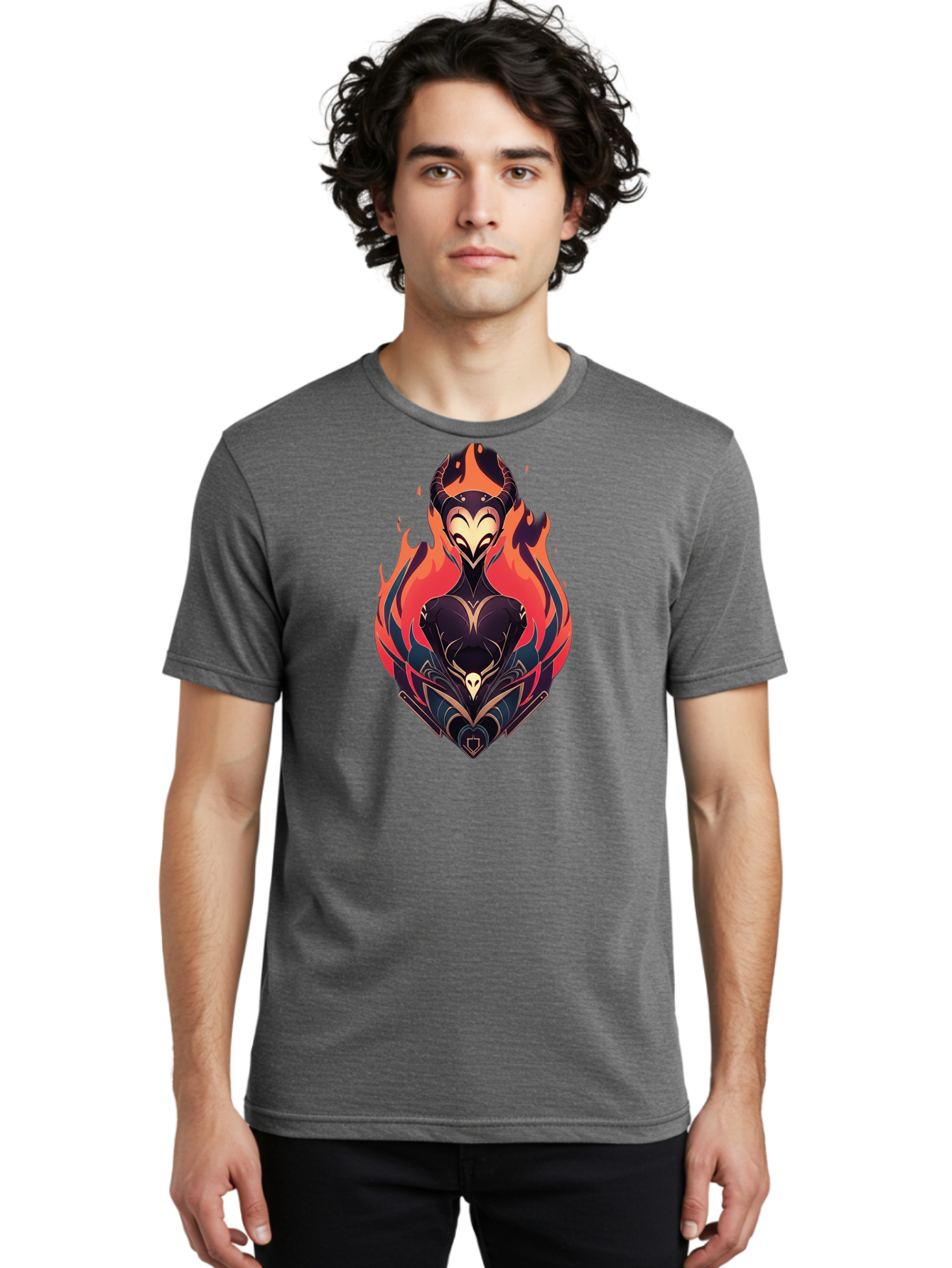 Female-Character-With-Flames Men'S Graphic Tee, 100% Cotton, Comfortable Casual Summer Wear, Machine Washable, Vintage Camera, Old Camera, Antique Camera, Black Camera, Classic Photography, Photography Equipment, Nostalgic Device, Film Camera, Bao403