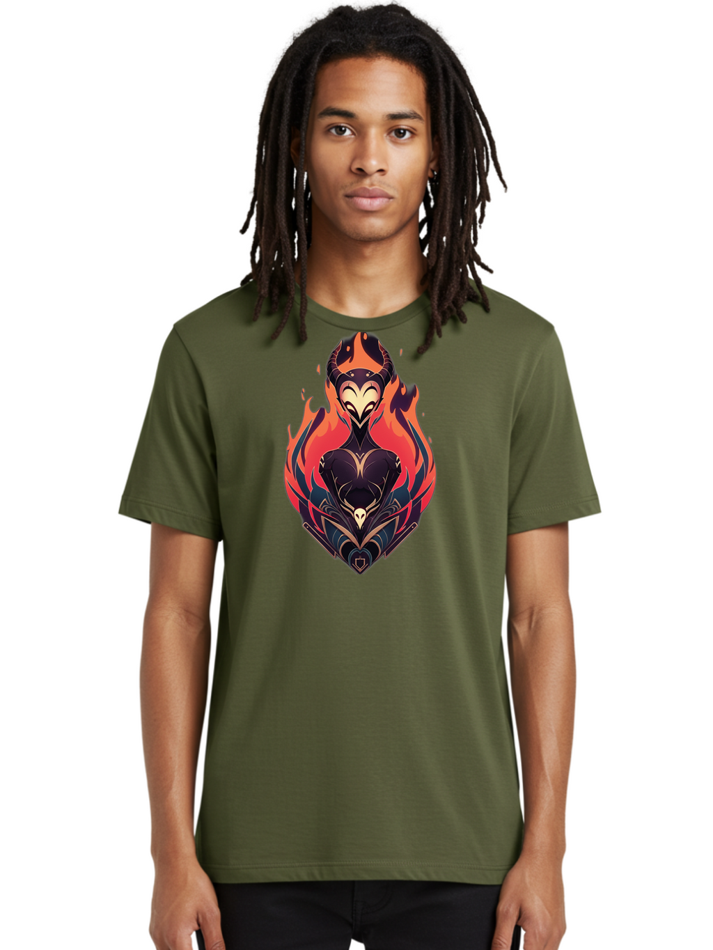 Female-Character-With-Flames Men'S Graphic Tee, 100% Cotton, Comfortable Casual Summer Wear, Machine Washable, Vintage Camera, Old Camera, Antique Camera, Black Camera, Classic Photography, Photography Equipment, Nostalgic Device, Film Camera, Bao403