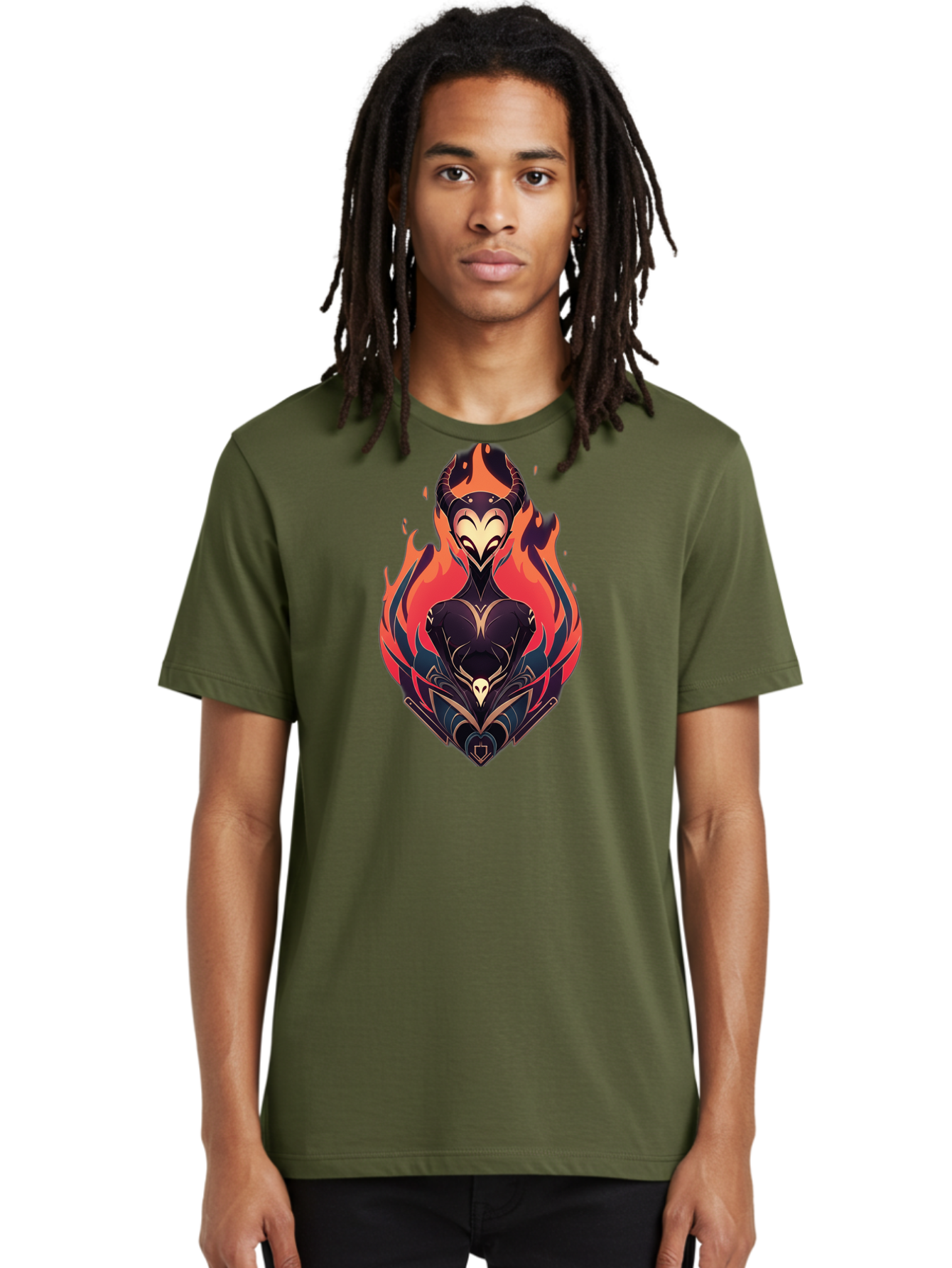 Female-Character-With-Flames Men'S Graphic Tee, 100% Cotton, Comfortable Casual Summer Wear, Machine Washable, Vintage Camera, Old Camera, Antique Camera, Black Camera, Classic Photography, Photography Equipment, Nostalgic Device, Film Camera, Bao403