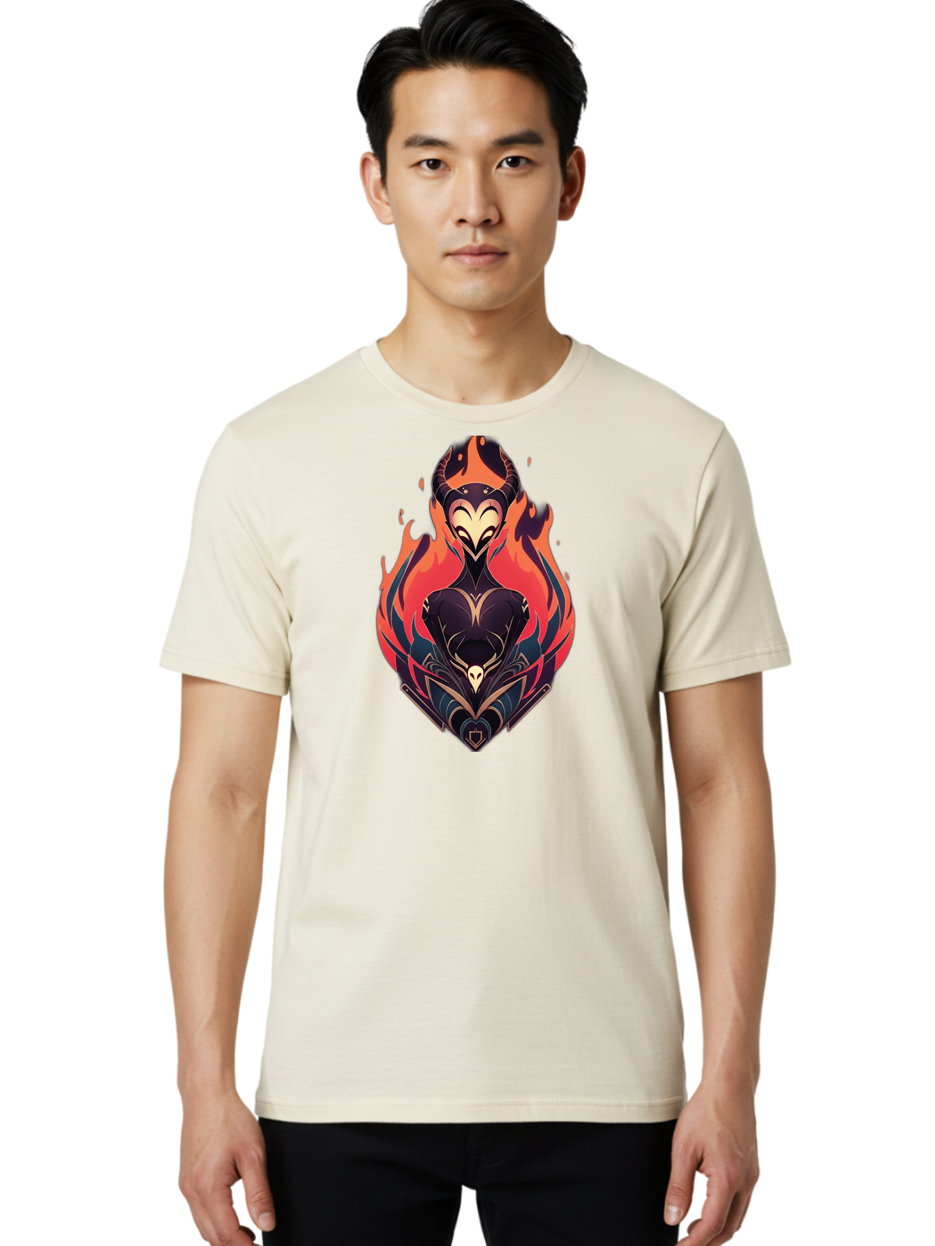 Female-Character-With-Flames Men'S Graphic Tee, 100% Cotton, Comfortable Casual Summer Wear, Machine Washable, Vintage Camera, Old Camera, Antique Camera, Black Camera, Classic Photography, Photography Equipment, Nostalgic Device, Film Camera, Bao403