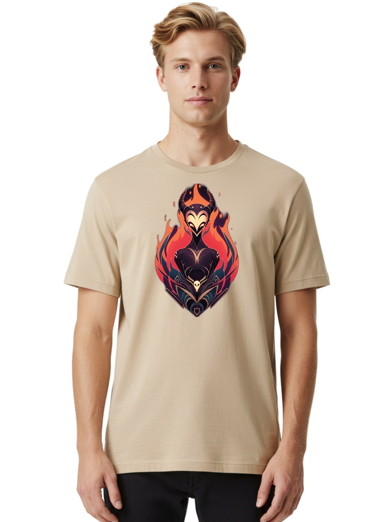 Female-Character-With-Flames Men'S Graphic Tee, 100% Cotton, Comfortable Casual Summer Wear, Machine Washable, Vintage Camera, Old Camera, Antique Camera, Black Camera, Classic Photography, Photography Equipment, Nostalgic Device, Film Camera, Bao403