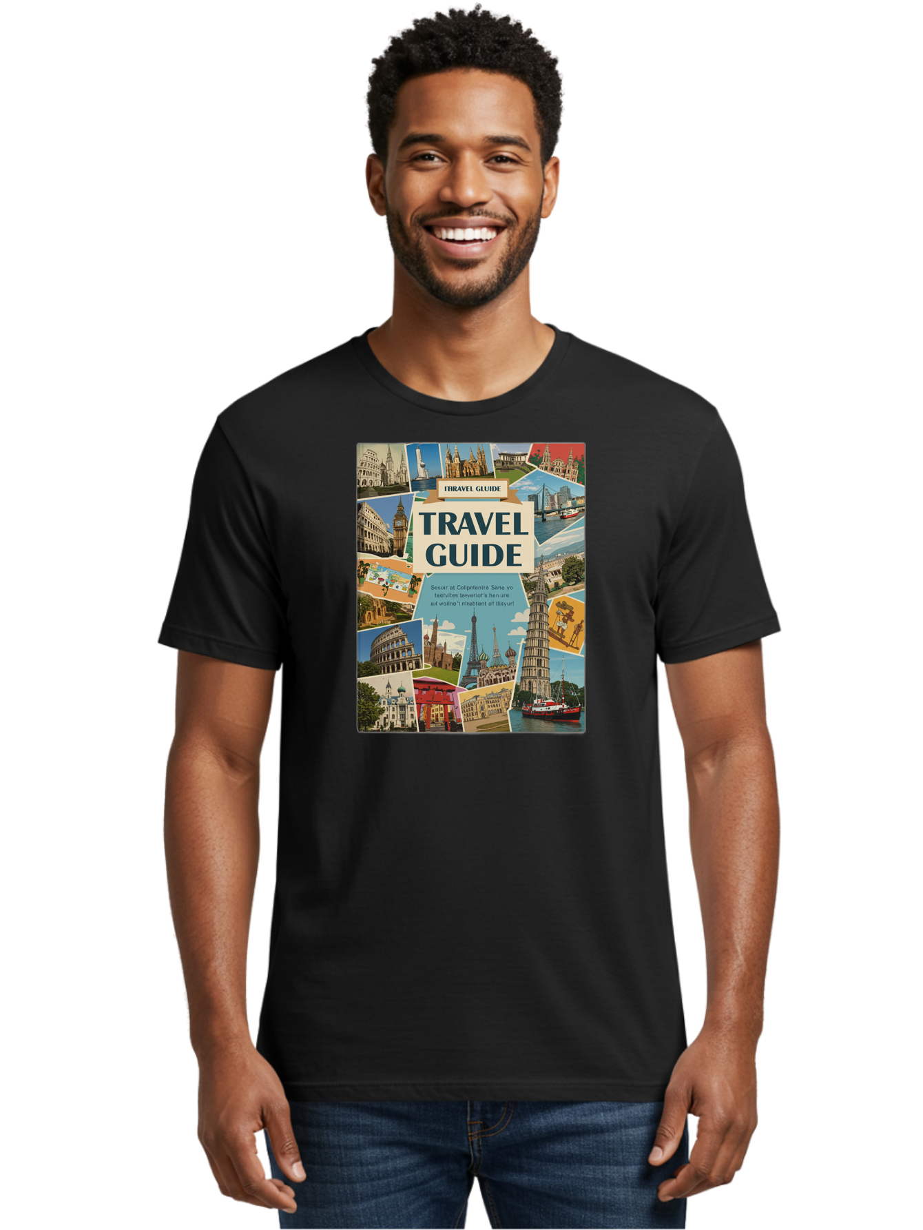 Fibtravel-Guide Men'S Graphic Tee, 100% Cotton, Comfortable Casual Summer Wear, Machine Washable, Vintage Camera, Old Camera, Antique Camera, Black Camera, Classic Photography, Photography Equipment, Nostalgic Device, Film Camera, Camera Art Bao404
