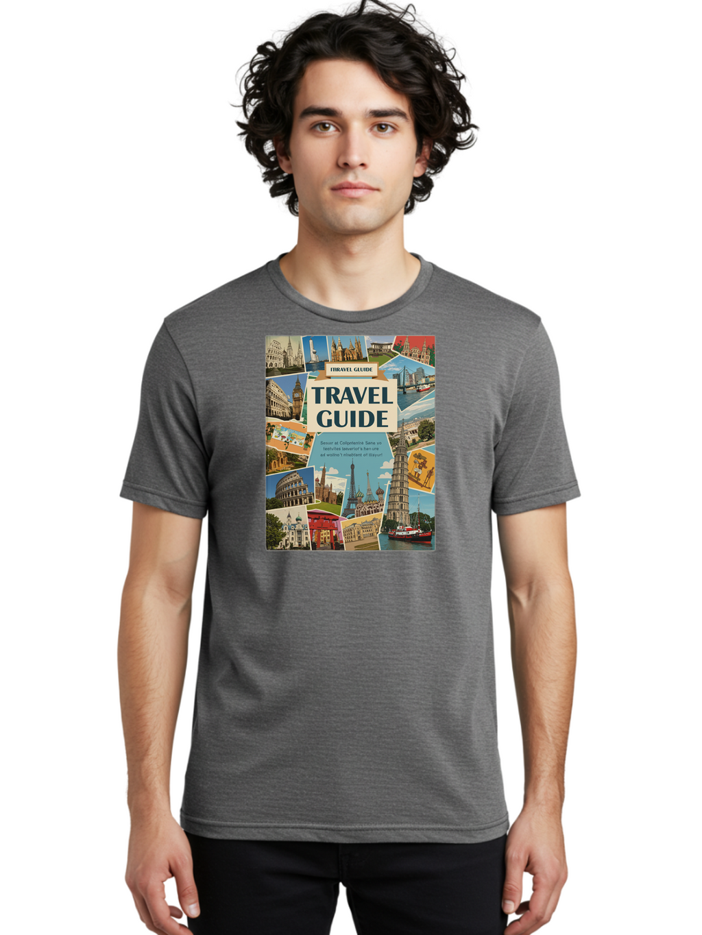 Fibtravel-Guide Men'S Graphic Tee, 100% Cotton, Comfortable Casual Summer Wear, Machine Washable, Vintage Camera, Old Camera, Antique Camera, Black Camera, Classic Photography, Photography Equipment, Nostalgic Device, Film Camera, Camera Art Bao404