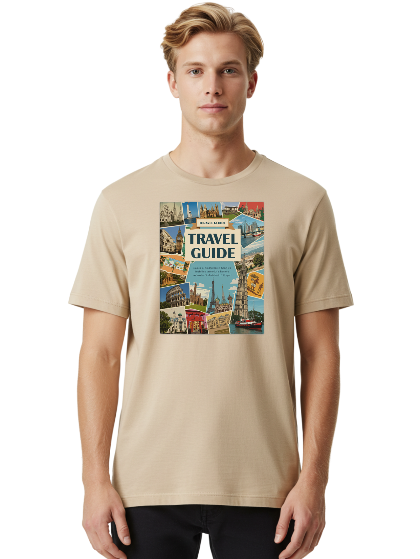 Fibtravel-Guide Men'S Graphic Tee, 100% Cotton, Comfortable Casual Summer Wear, Machine Washable, Vintage Camera, Old Camera, Antique Camera, Black Camera, Classic Photography, Photography Equipment, Nostalgic Device, Film Camera, Camera Art Bao404