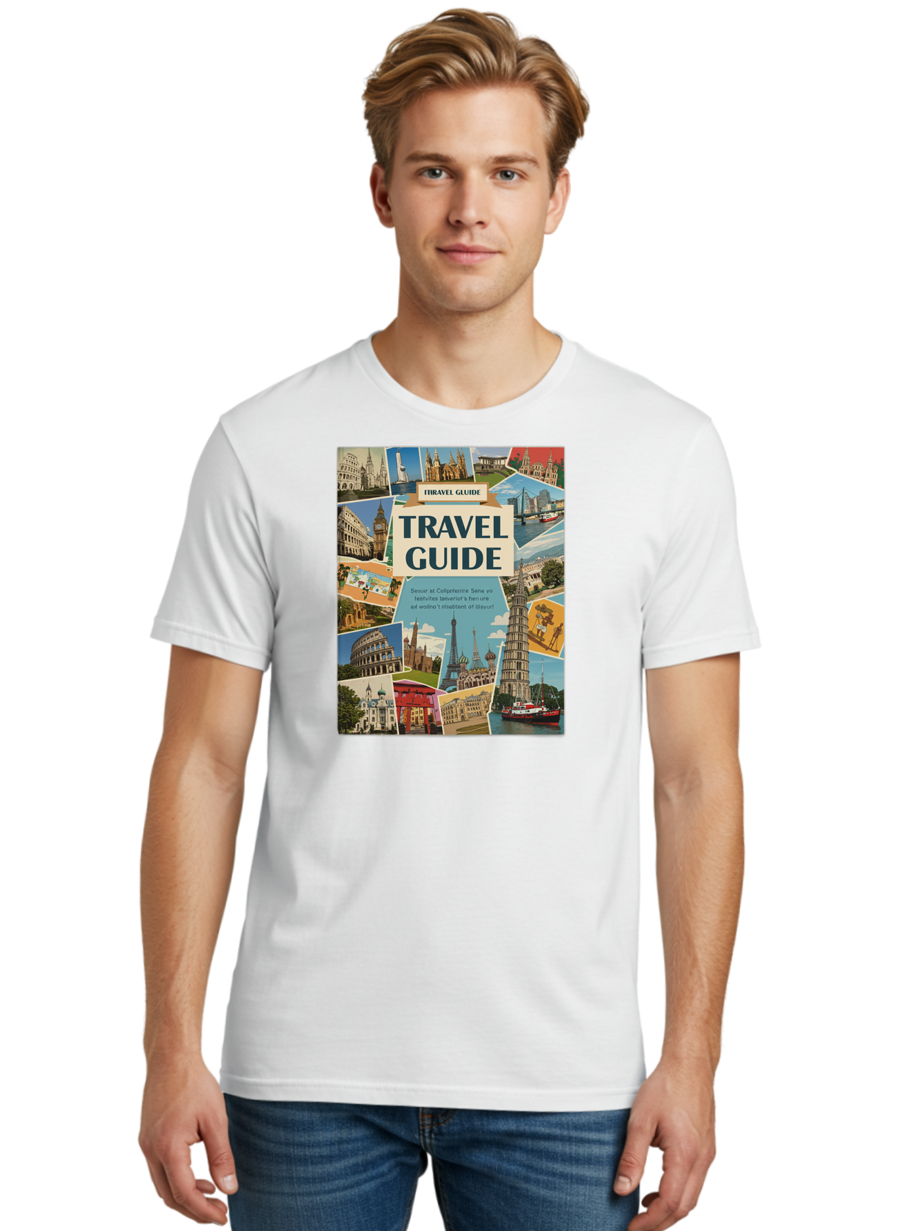 Fibtravel-Guide Men'S Graphic Tee, 100% Cotton, Comfortable Casual Summer Wear, Machine Washable, Vintage Camera, Old Camera, Antique Camera, Black Camera, Classic Photography, Photography Equipment, Nostalgic Device, Film Camera, Camera Art Bao404