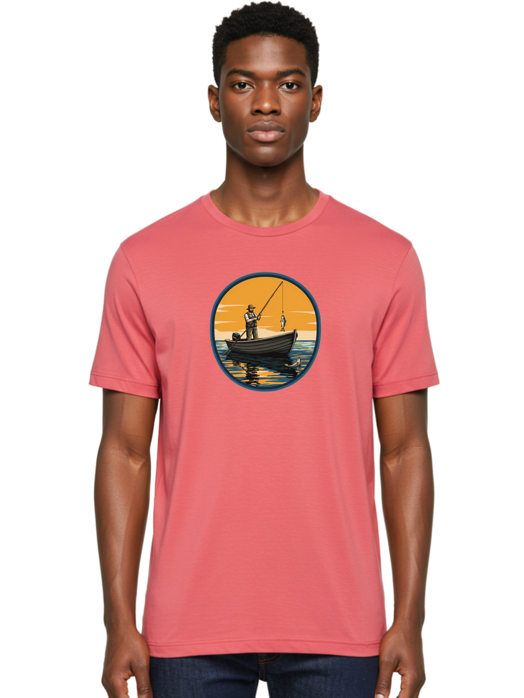 Fisherman-1 Men'S Graphic Tee, 100% Cotton, Comfortable Casual Summer Wear, Machine Washable, Vintage Camera, Old Camera, Antique Camera, Black Camera, Classic Photography, Photography Equipment, Nostalgic Device, Film Camera, Camera Art Bao406