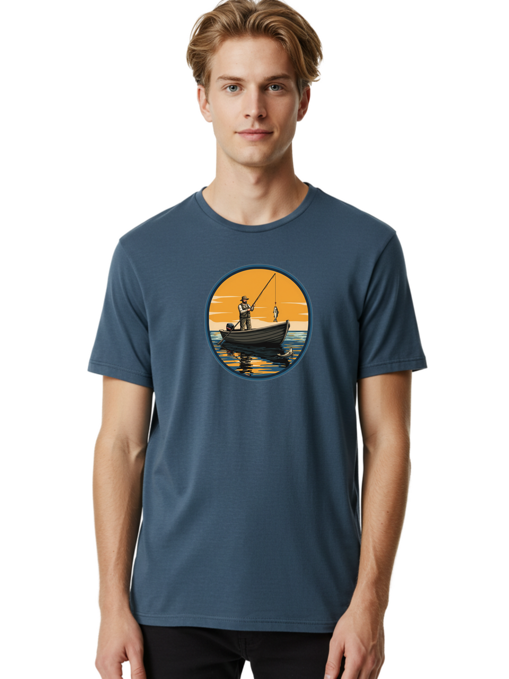 Fisherman-1 Men'S Graphic Tee, 100% Cotton, Comfortable Casual Summer Wear, Machine Washable, Vintage Camera, Old Camera, Antique Camera, Black Camera, Classic Photography, Photography Equipment, Nostalgic Device, Film Camera, Camera Art Bao406