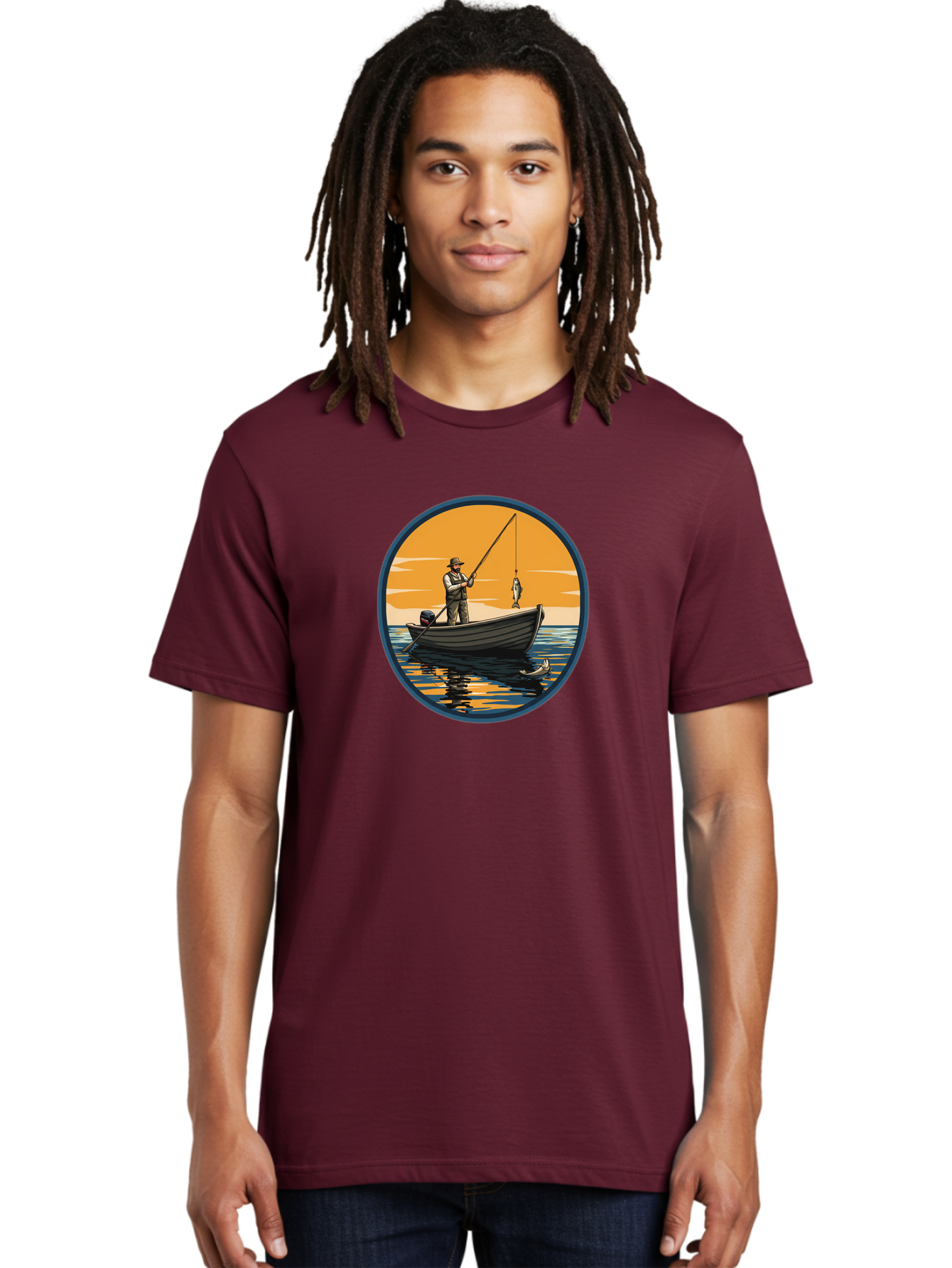 Fisherman-1 Men'S Graphic Tee, 100% Cotton, Comfortable Casual Summer Wear, Machine Washable, Vintage Camera, Old Camera, Antique Camera, Black Camera, Classic Photography, Photography Equipment, Nostalgic Device, Film Camera, Camera Art Bao406