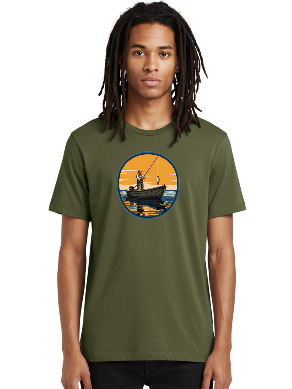 Fisherman-1 Men'S Graphic Tee, 100% Cotton, Comfortable Casual Summer Wear, Machine Washable, Vintage Camera, Old Camera, Antique Camera, Black Camera, Classic Photography, Photography Equipment, Nostalgic Device, Film Camera, Camera Art Bao406