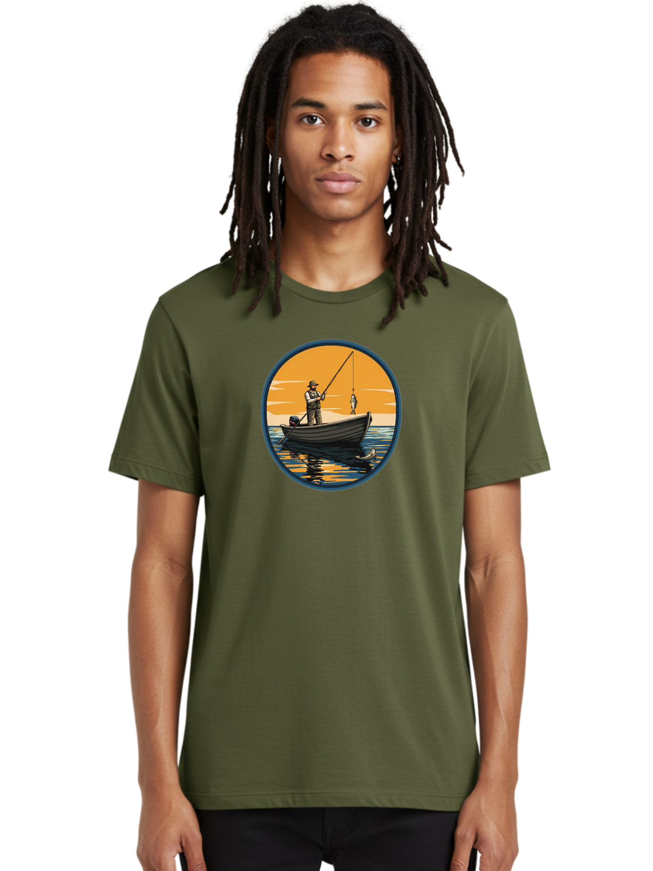 Fisherman-1 Men'S Graphic Tee, 100% Cotton, Comfortable Casual Summer Wear, Machine Washable, Vintage Camera, Old Camera, Antique Camera, Black Camera, Classic Photography, Photography Equipment, Nostalgic Device, Film Camera, Camera Art Bao406