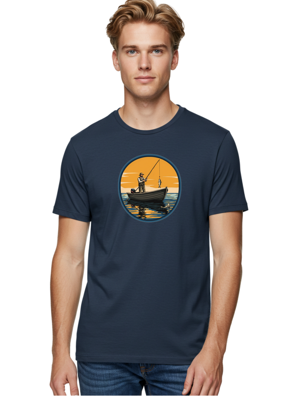 Fisherman-1 Men'S Graphic Tee, 100% Cotton, Comfortable Casual Summer Wear, Machine Washable, Vintage Camera, Old Camera, Antique Camera, Black Camera, Classic Photography, Photography Equipment, Nostalgic Device, Film Camera, Camera Art Bao406