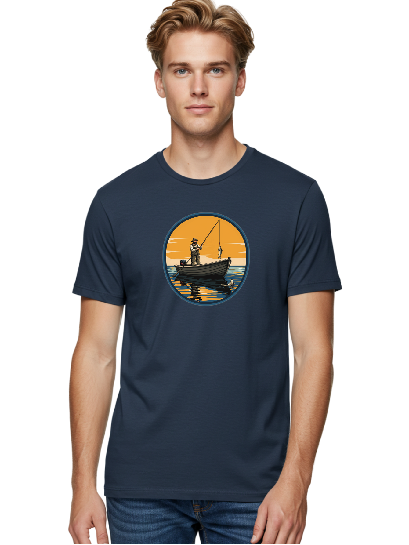 Fisherman-1 Men'S Graphic Tee, 100% Cotton, Comfortable Casual Summer Wear, Machine Washable, Vintage Camera, Old Camera, Antique Camera, Black Camera, Classic Photography, Photography Equipment, Nostalgic Device, Film Camera, Camera Art Bao406