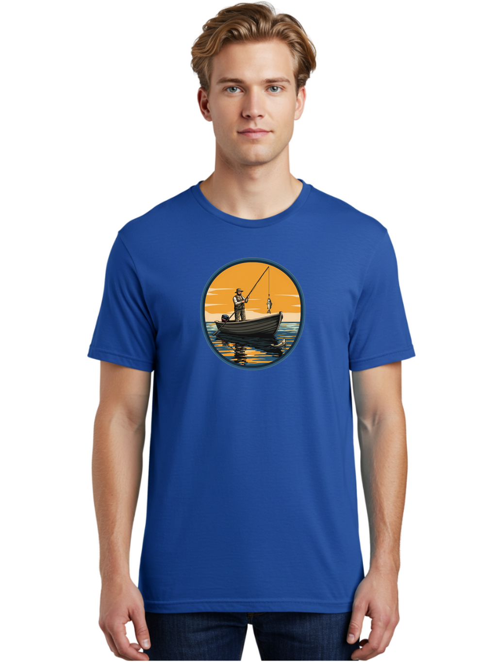 Fisherman-1 Men'S Graphic Tee, 100% Cotton, Comfortable Casual Summer Wear, Machine Washable, Vintage Camera, Old Camera, Antique Camera, Black Camera, Classic Photography, Photography Equipment, Nostalgic Device, Film Camera, Camera Art Bao406
