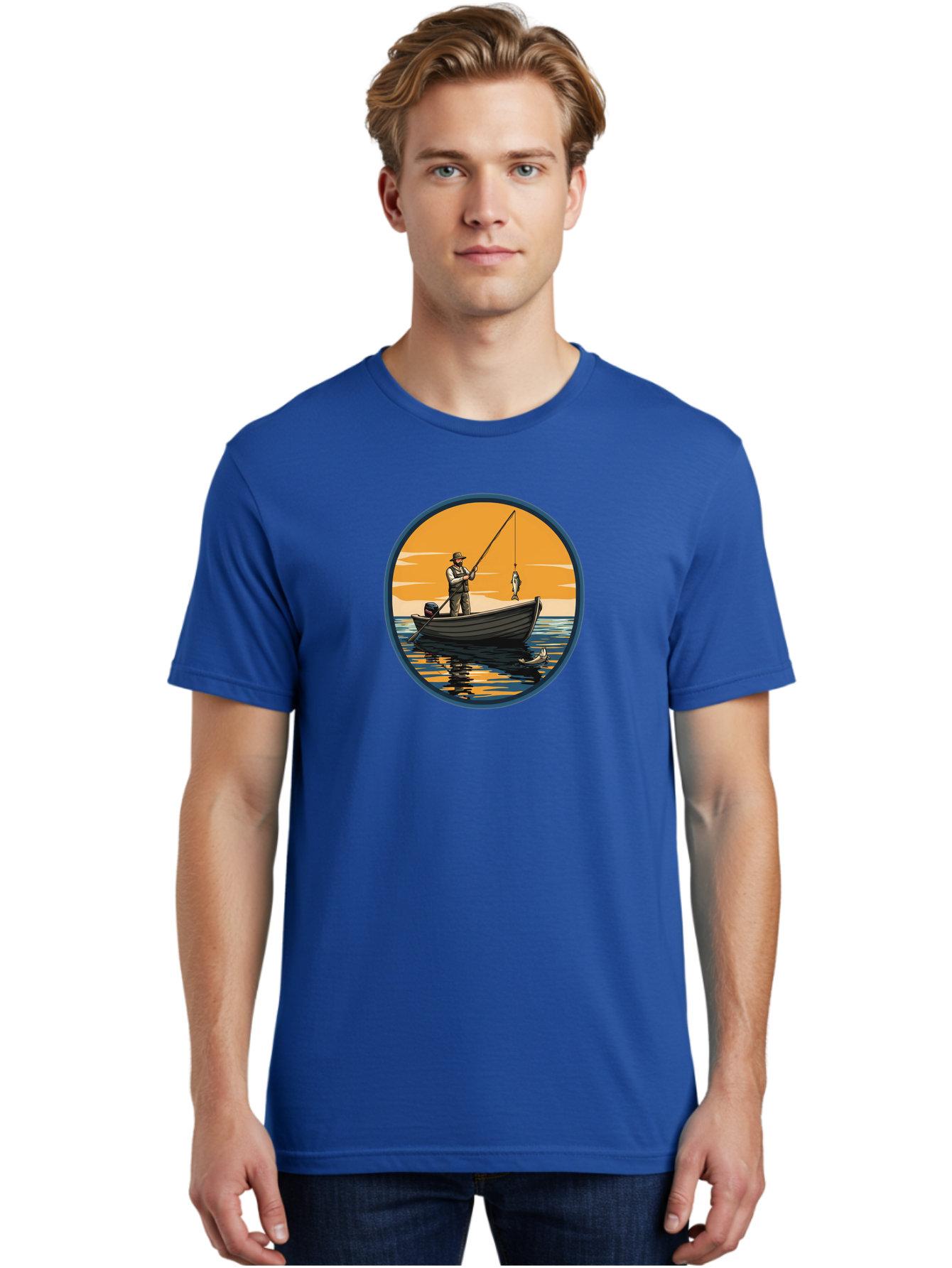 Fisherman-1 Men'S Graphic Tee, 100% Cotton, Comfortable Casual Summer Wear, Machine Washable, Vintage Camera, Old Camera, Antique Camera, Black Camera, Classic Photography, Photography Equipment, Nostalgic Device, Film Camera, Camera Art Bao406