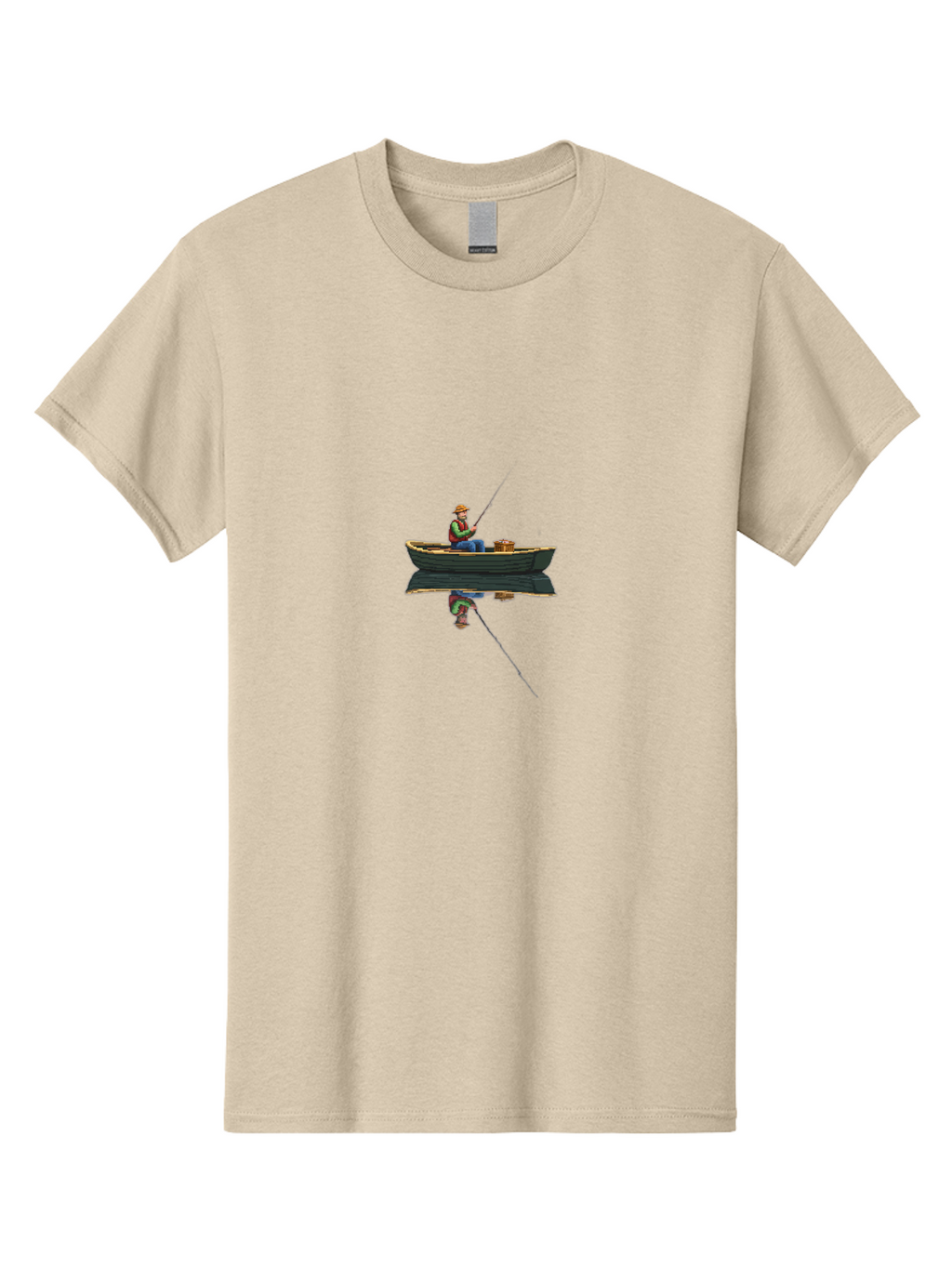 Fisherman-In-Boat-1 Men'S Graphic Tee, 100% Cotton, Comfortable Casual Summer Wear, Machine Washable, Vintage Camera, Old Camera, Antique Camera, Black Camera, Classic Photography, Photography Equipment, Nostalgic Device, Film Camera, Bao407