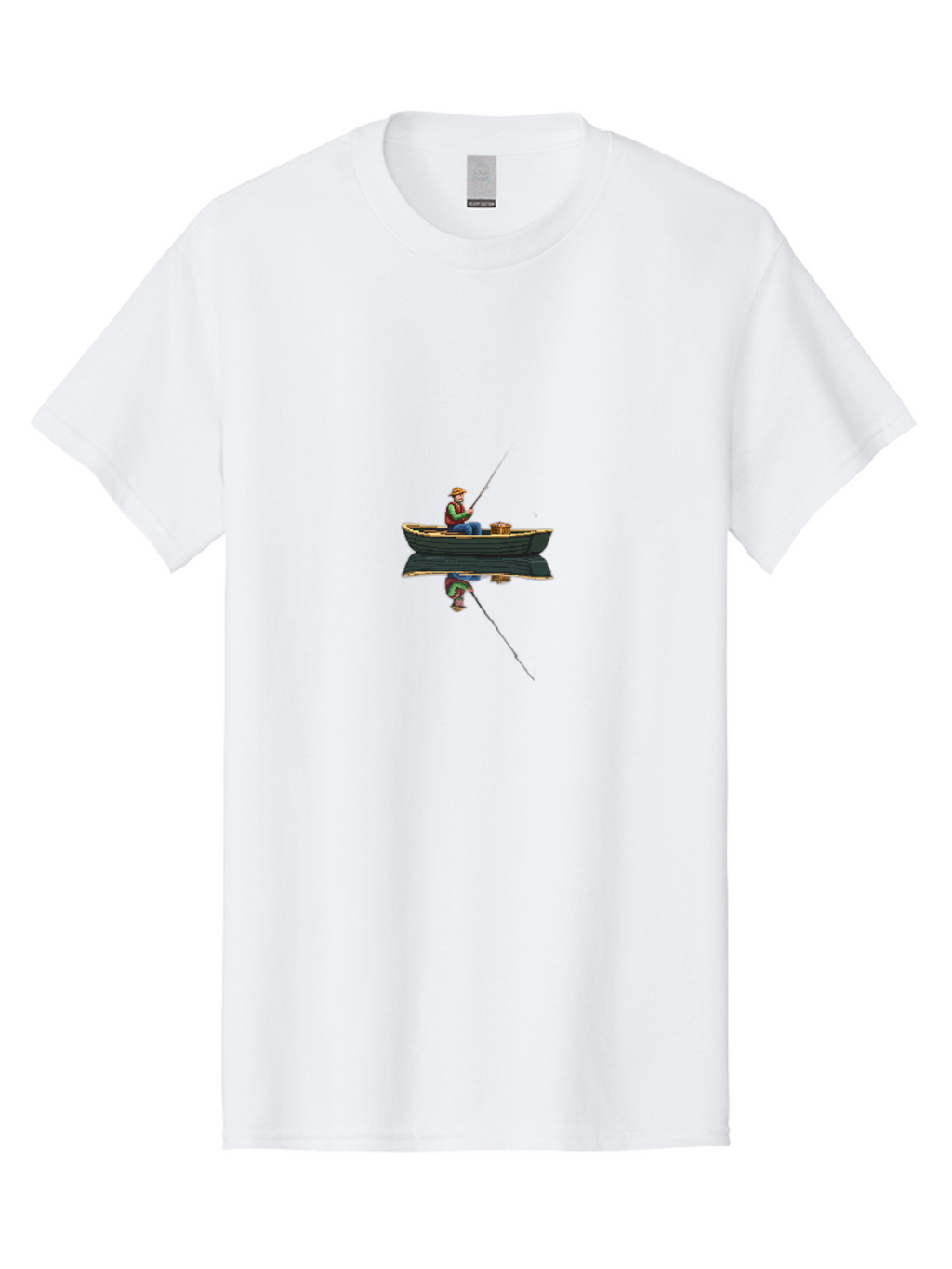 Fisherman-In-Boat-1 Men'S Graphic Tee, 100% Cotton, Comfortable Casual Summer Wear, Machine Washable, Vintage Camera, Old Camera, Antique Camera, Black Camera, Classic Photography, Photography Equipment, Nostalgic Device, Film Camera, Bao407
