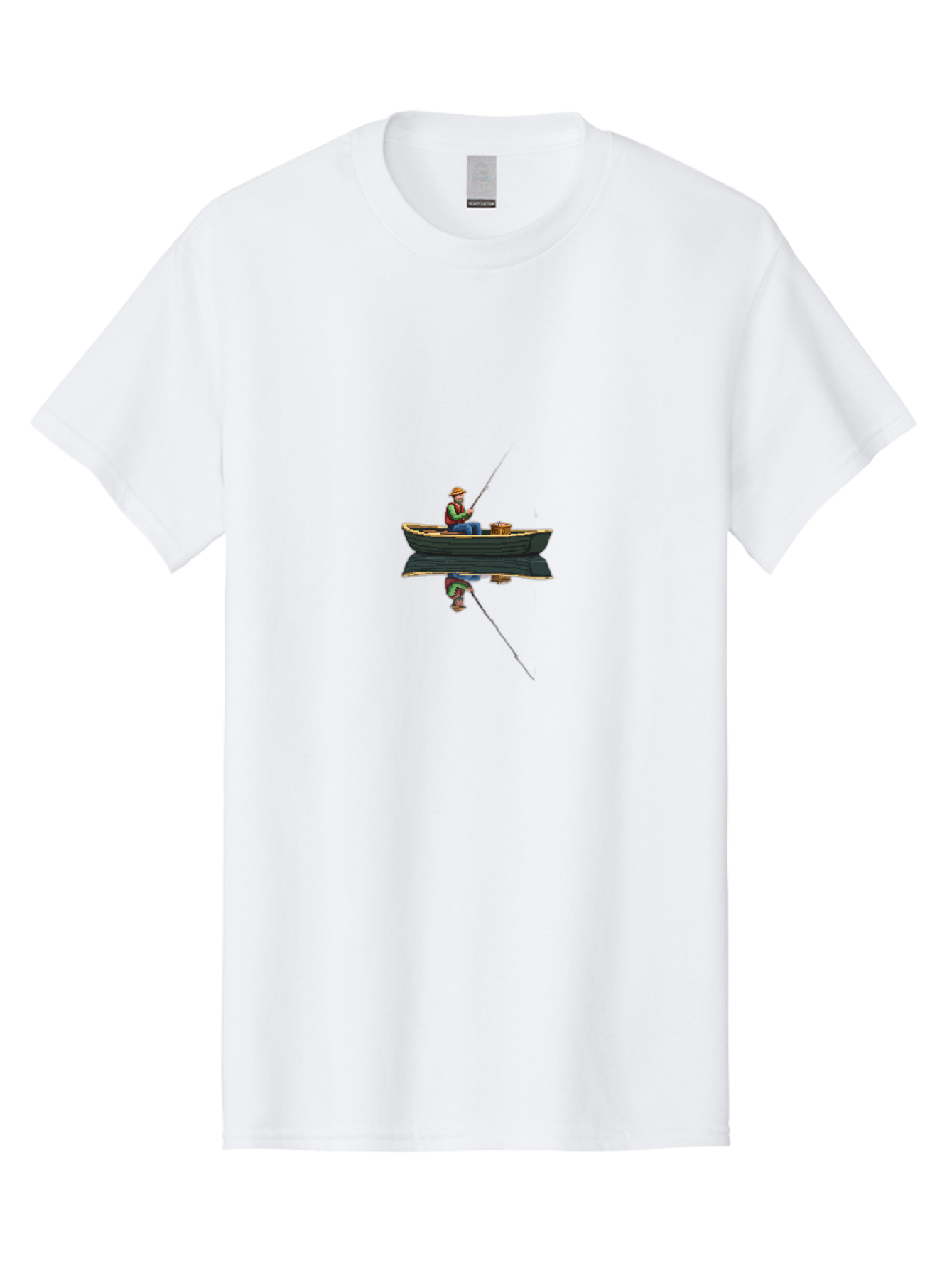 Fisherman-In-Boat-1 Men'S Graphic Tee, 100% Cotton, Comfortable Casual Summer Wear, Machine Washable, Vintage Camera, Old Camera, Antique Camera, Black Camera, Classic Photography, Photography Equipment, Nostalgic Device, Film Camera, Bao407