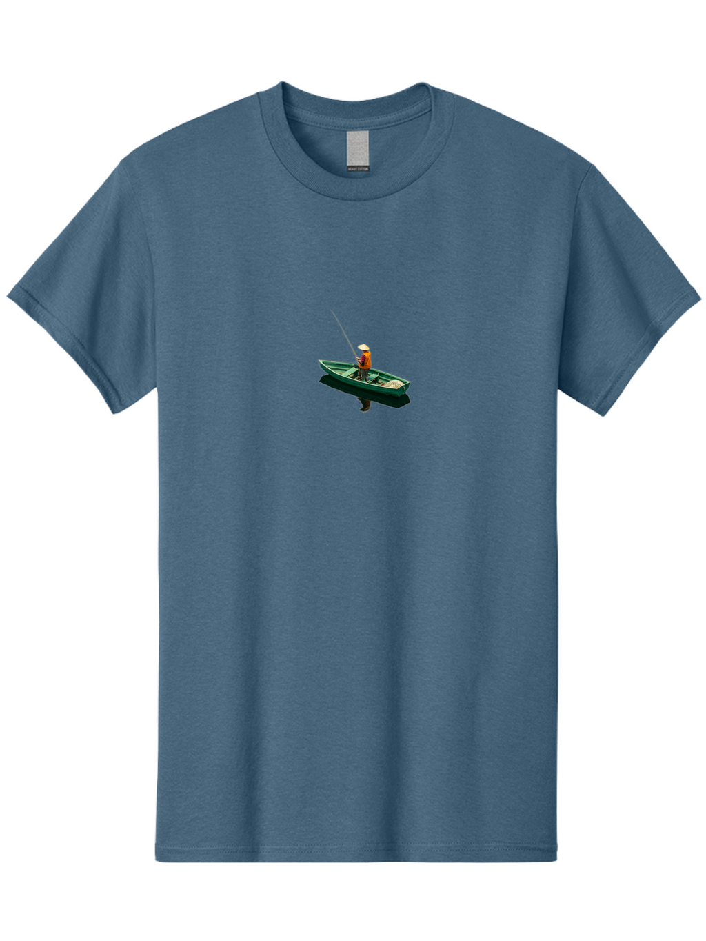 Fisherman-In-Boat-2 Men'S Graphic Tee, 100% Cotton, Comfortable Casual Summer Wear, Machine Washable, Vintage Camera, Old Camera, Antique Camera, Black Camera, Classic Photography, Photography Equipment, Nostalgic Device, Film Camera, Bao408