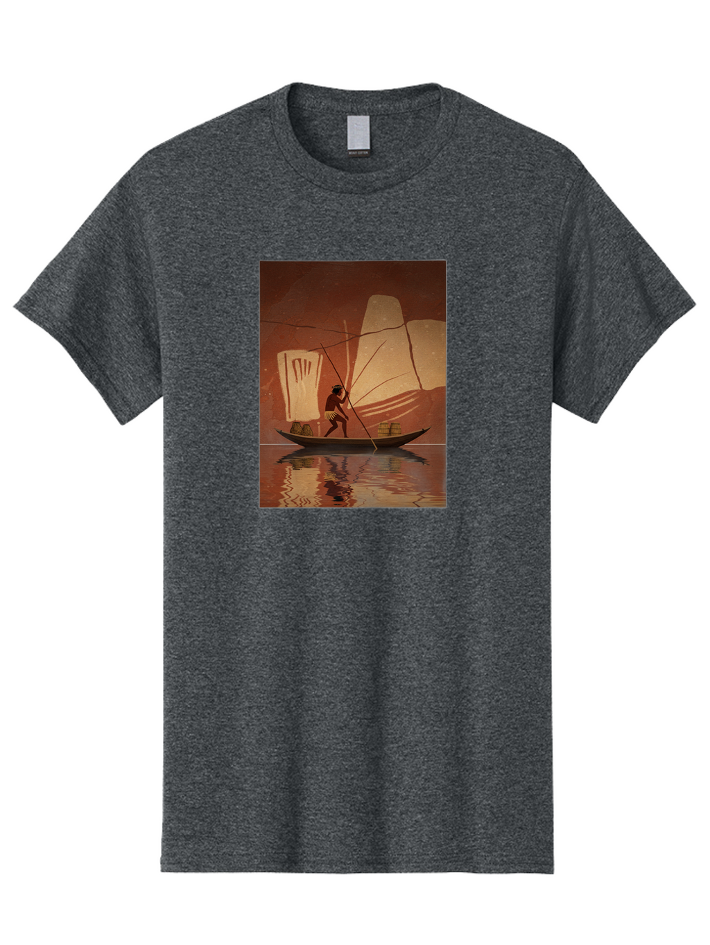 Fisherman-On-Boat Men'S Graphic Tee, 100% Cotton, Comfortable Casual Summer Wear, Machine Washable, Vintage Camera, Old Camera, Antique Camera, Black Camera, Classic Photography, Photography Equipment, Nostalgic Device, Film Camera, Camera Art Bao410