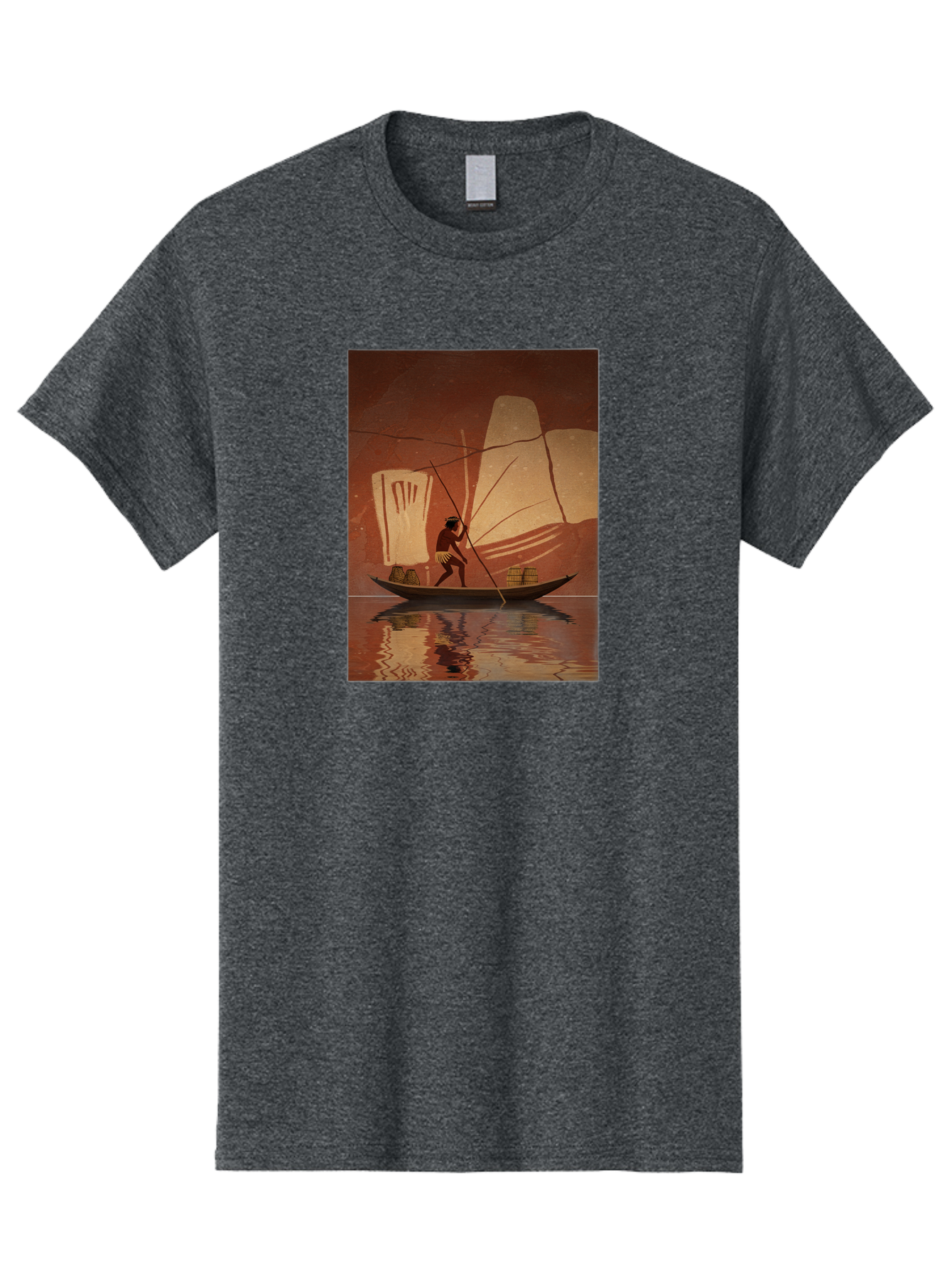 Fisherman-On-Boat Men'S Graphic Tee, 100% Cotton, Comfortable Casual Summer Wear, Machine Washable, Vintage Camera, Old Camera, Antique Camera, Black Camera, Classic Photography, Photography Equipment, Nostalgic Device, Film Camera, Camera Art Bao410