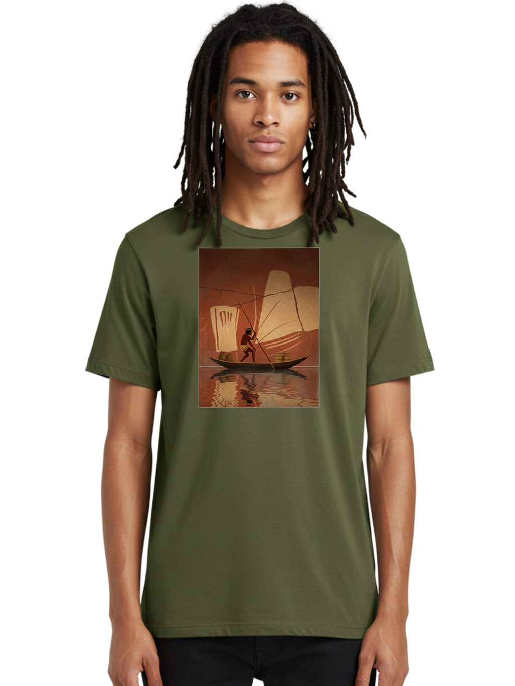 Fisherman-On-Boat Men'S Graphic Tee, 100% Cotton, Comfortable Casual Summer Wear, Machine Washable, Vintage Camera, Old Camera, Antique Camera, Black Camera, Classic Photography, Photography Equipment, Nostalgic Device, Film Camera, Camera Art Bao410
