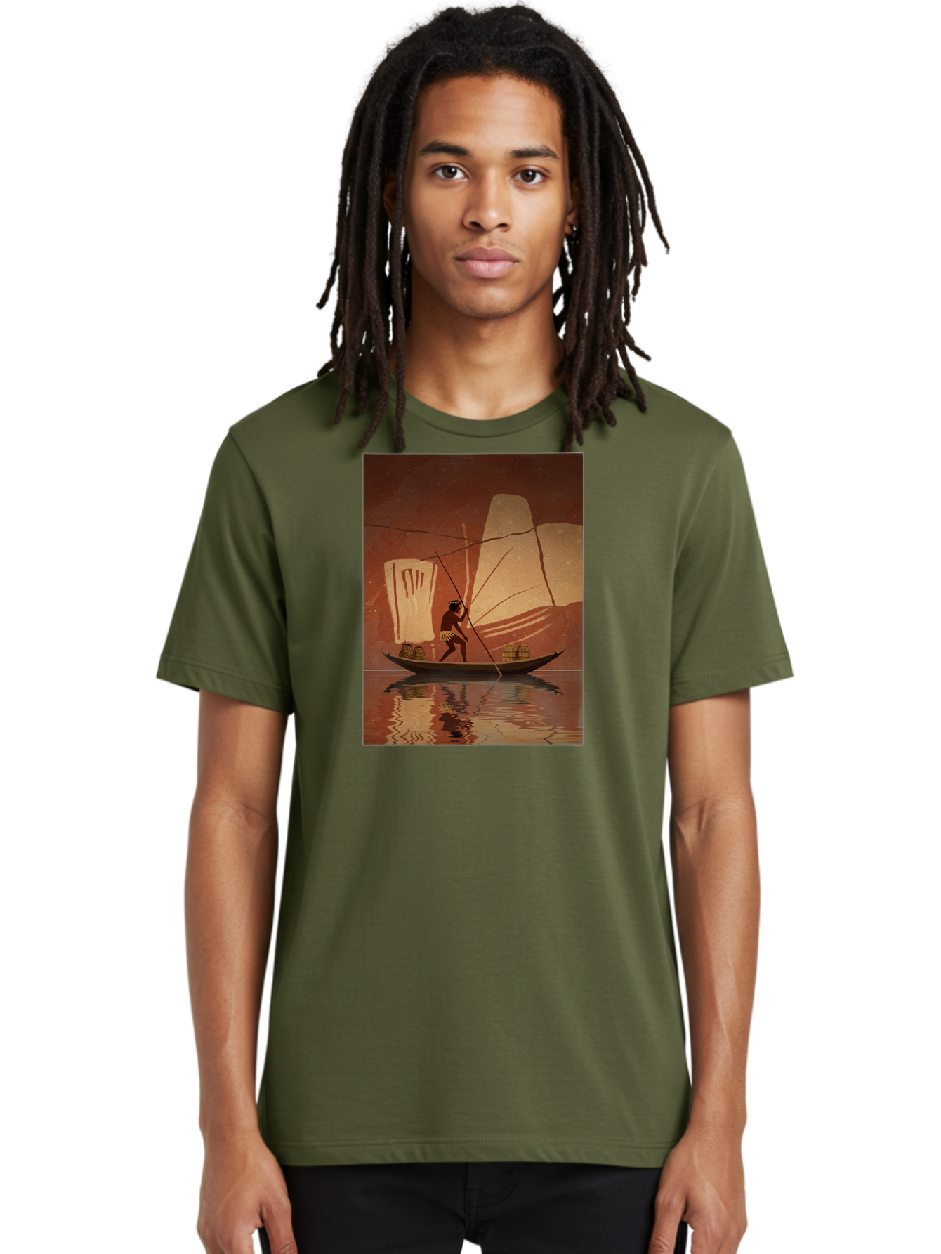 Fisherman-On-Boat Men'S Graphic Tee, 100% Cotton, Comfortable Casual Summer Wear, Machine Washable, Vintage Camera, Old Camera, Antique Camera, Black Camera, Classic Photography, Photography Equipment, Nostalgic Device, Film Camera, Camera Art Bao410