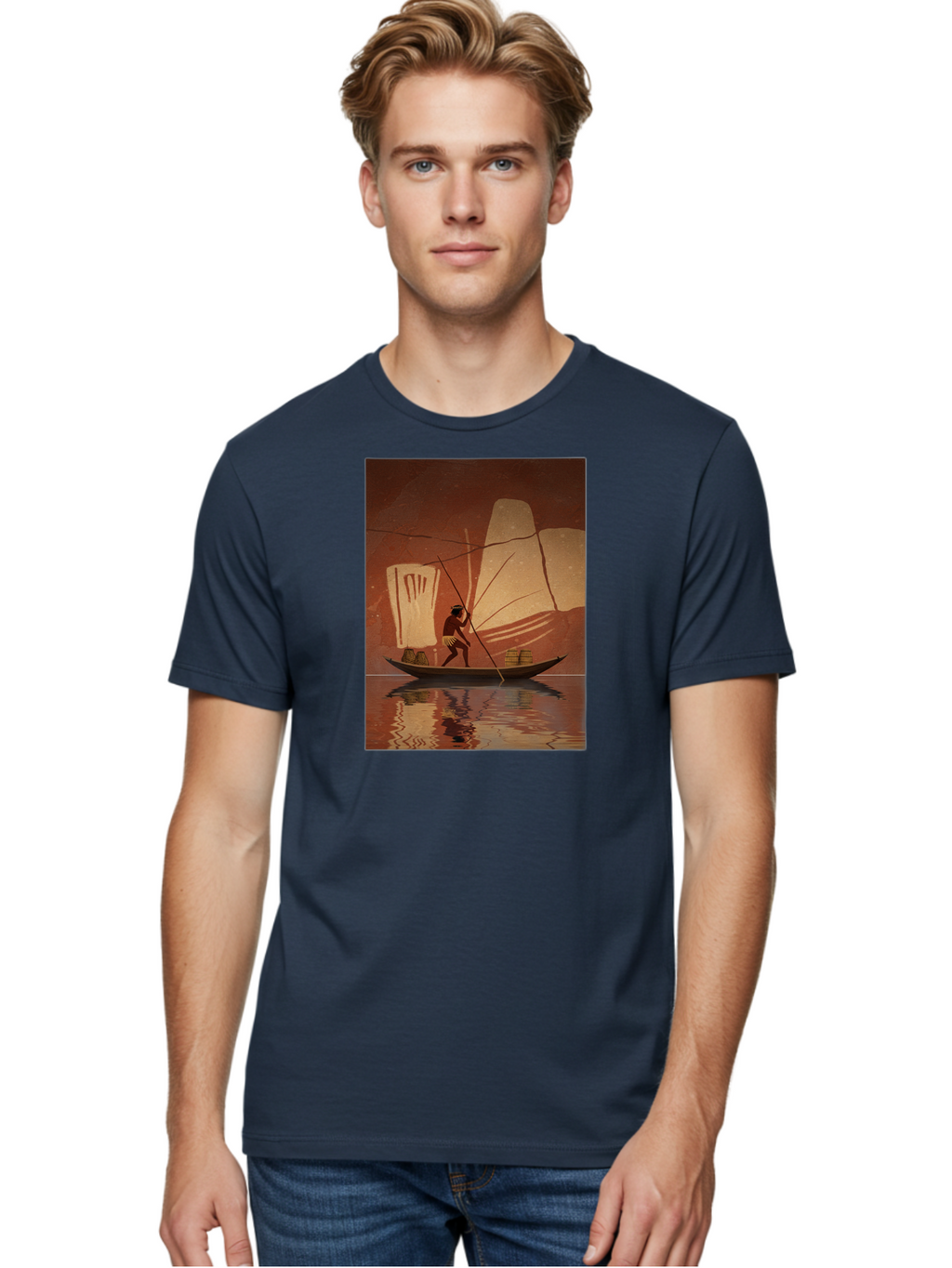 Fisherman-On-Boat Men'S Graphic Tee, 100% Cotton, Comfortable Casual Summer Wear, Machine Washable, Vintage Camera, Old Camera, Antique Camera, Black Camera, Classic Photography, Photography Equipment, Nostalgic Device, Film Camera, Camera Art Bao410