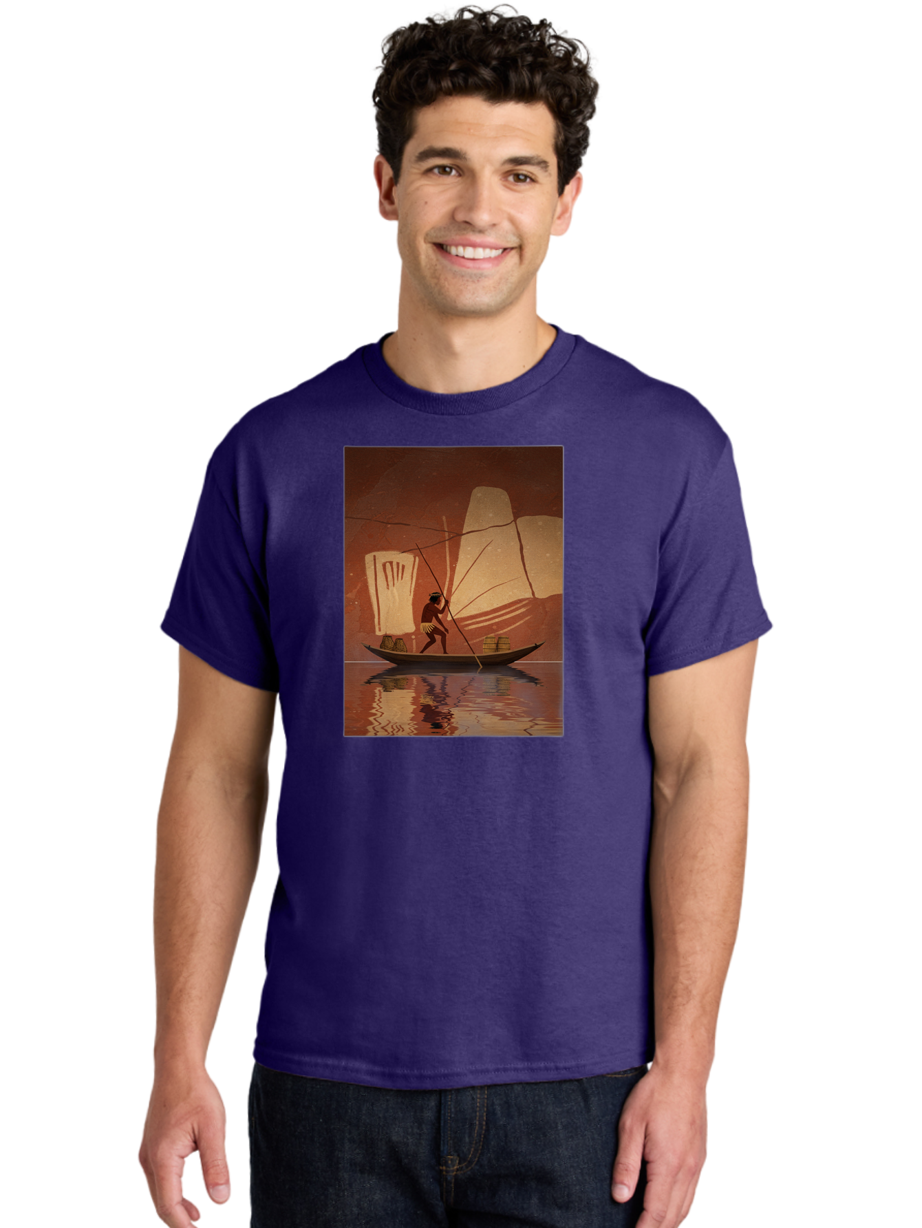 Fisherman-On-Boat Men'S Graphic Tee, 100% Cotton, Comfortable Casual Summer Wear, Machine Washable, Vintage Camera, Old Camera, Antique Camera, Black Camera, Classic Photography, Photography Equipment, Nostalgic Device, Film Camera, Camera Art Bao410
