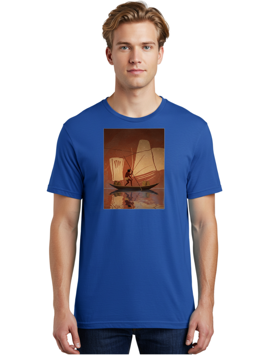 Fisherman-On-Boat Men'S Graphic Tee, 100% Cotton, Comfortable Casual Summer Wear, Machine Washable, Vintage Camera, Old Camera, Antique Camera, Black Camera, Classic Photography, Photography Equipment, Nostalgic Device, Film Camera, Camera Art Bao410