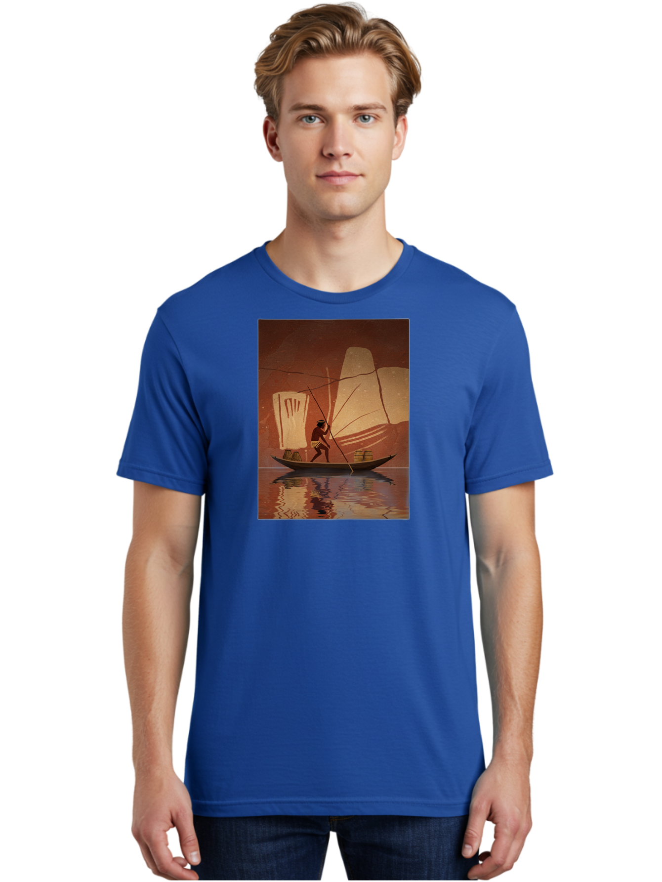 Fisherman-On-Boat Men'S Graphic Tee, 100% Cotton, Comfortable Casual Summer Wear, Machine Washable, Vintage Camera, Old Camera, Antique Camera, Black Camera, Classic Photography, Photography Equipment, Nostalgic Device, Film Camera, Camera Art Bao410
