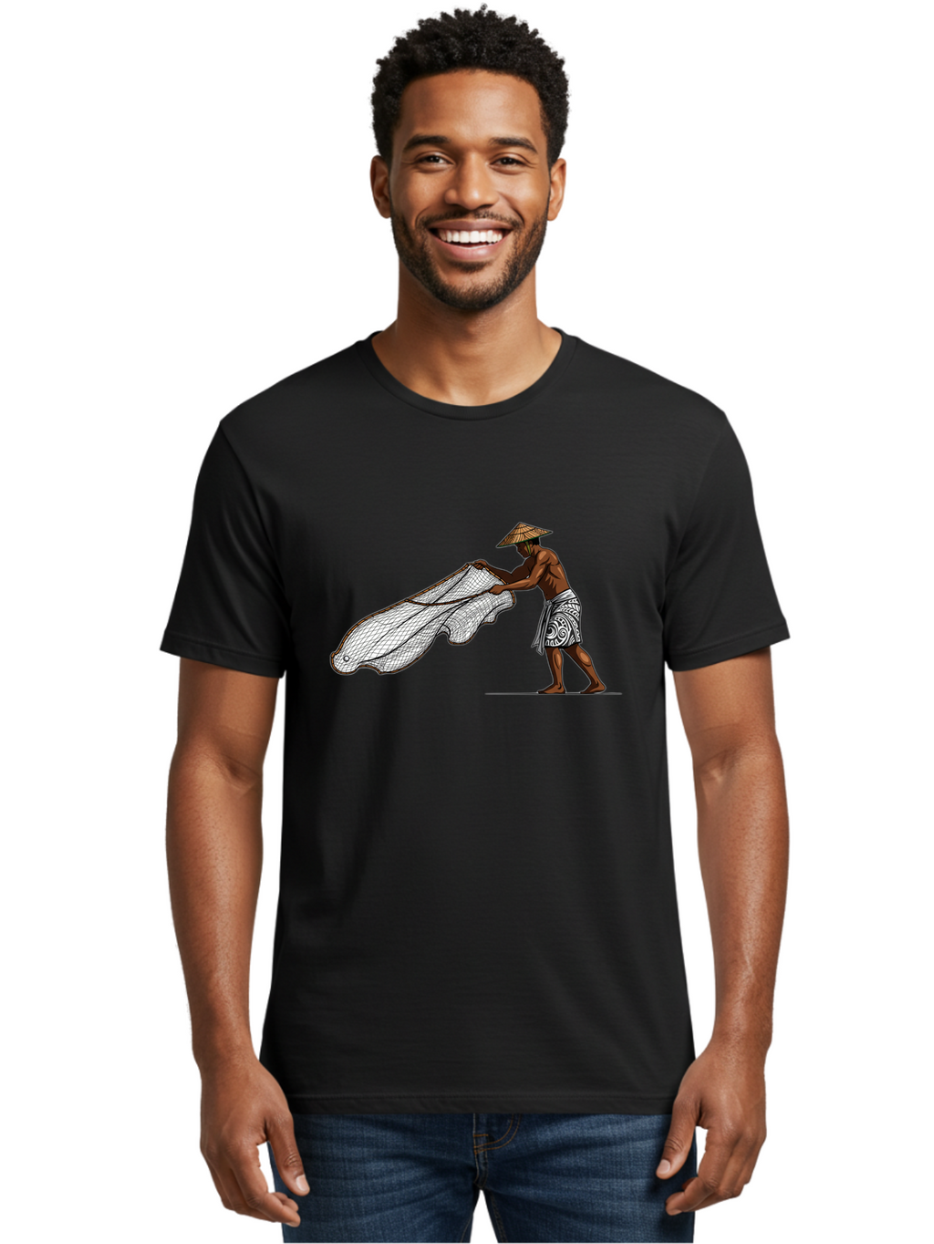 Fisherman-With-Net Men'S Graphic Tee, 100% Cotton, Comfortable Casual Summer Wear, Machine Washable, Vintage Camera, Old Camera, Antique Camera, Black Camera, Classic Photography, Photography Equipment, Nostalgic Device, Film Camera, Bao411