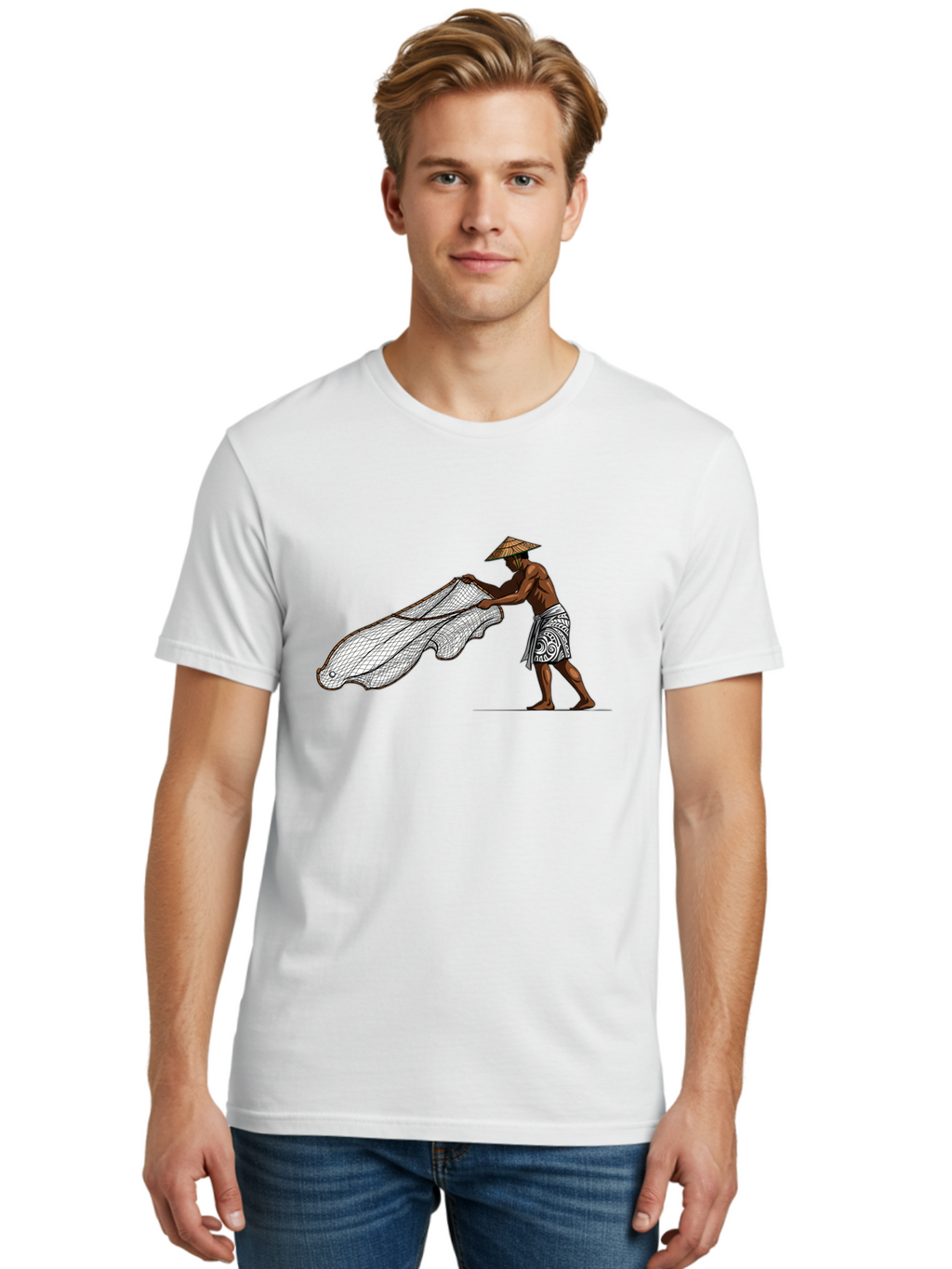 Fisherman-With-Net Men'S Graphic Tee, 100% Cotton, Comfortable Casual Summer Wear, Machine Washable, Vintage Camera, Old Camera, Antique Camera, Black Camera, Classic Photography, Photography Equipment, Nostalgic Device, Film Camera, Bao411