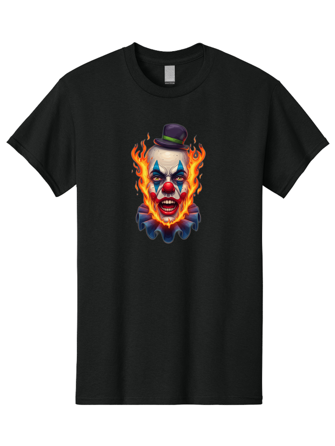 Flaming-Clown-Portrait Men'S Graphic Tee, 100% Cotton, Comfortable Casual Summer Wear, Machine Washable, Vintage Camera, Old Camera, Antique Camera, Black Camera, Classic Photography, Photography Equipment, Nostalgic Device, Film Camera, Bao414