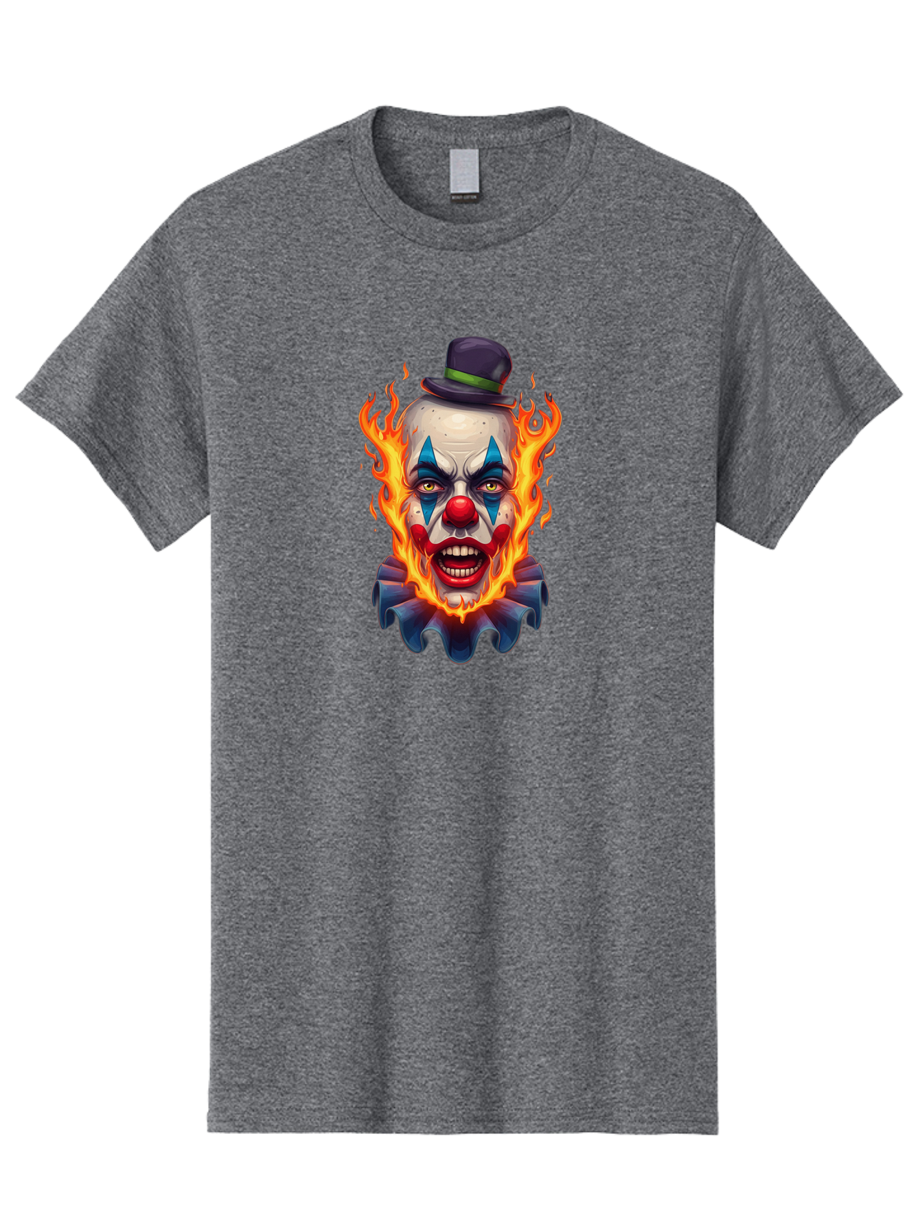 Flaming-Clown-Portrait Men'S Graphic Tee, 100% Cotton, Comfortable Casual Summer Wear, Machine Washable, Vintage Camera, Old Camera, Antique Camera, Black Camera, Classic Photography, Photography Equipment, Nostalgic Device, Film Camera, Bao414
