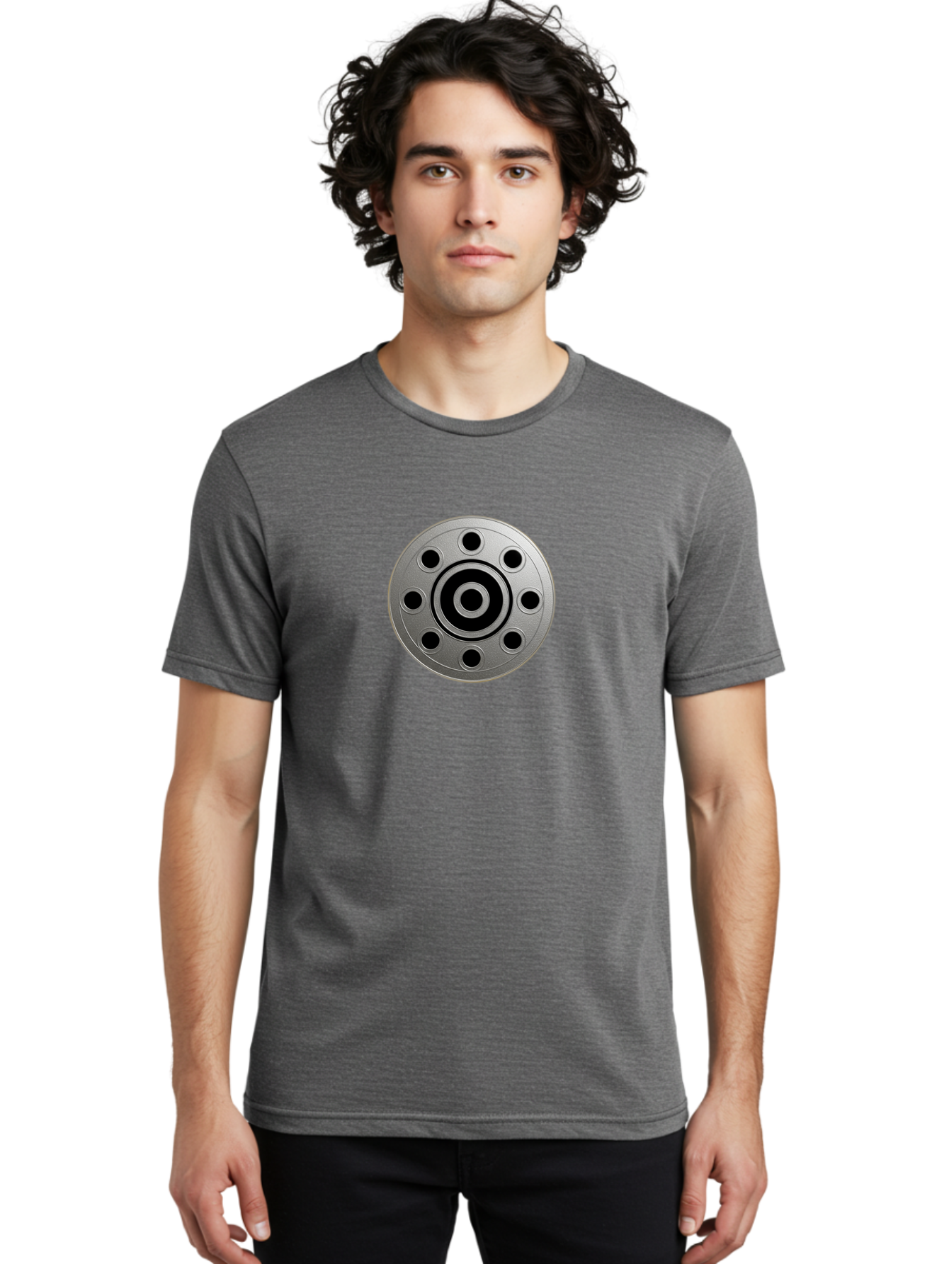 Flange-Bearing Men'S Graphic Tee, 100% Cotton, Comfortable Casual Summer Wear, Machine Washable, Vintage Camera, Old Camera, Antique Camera, Black Camera, Classic Photography, Photography Equipment, Nostalgic Device, Film Camera, Camera Art Bao415