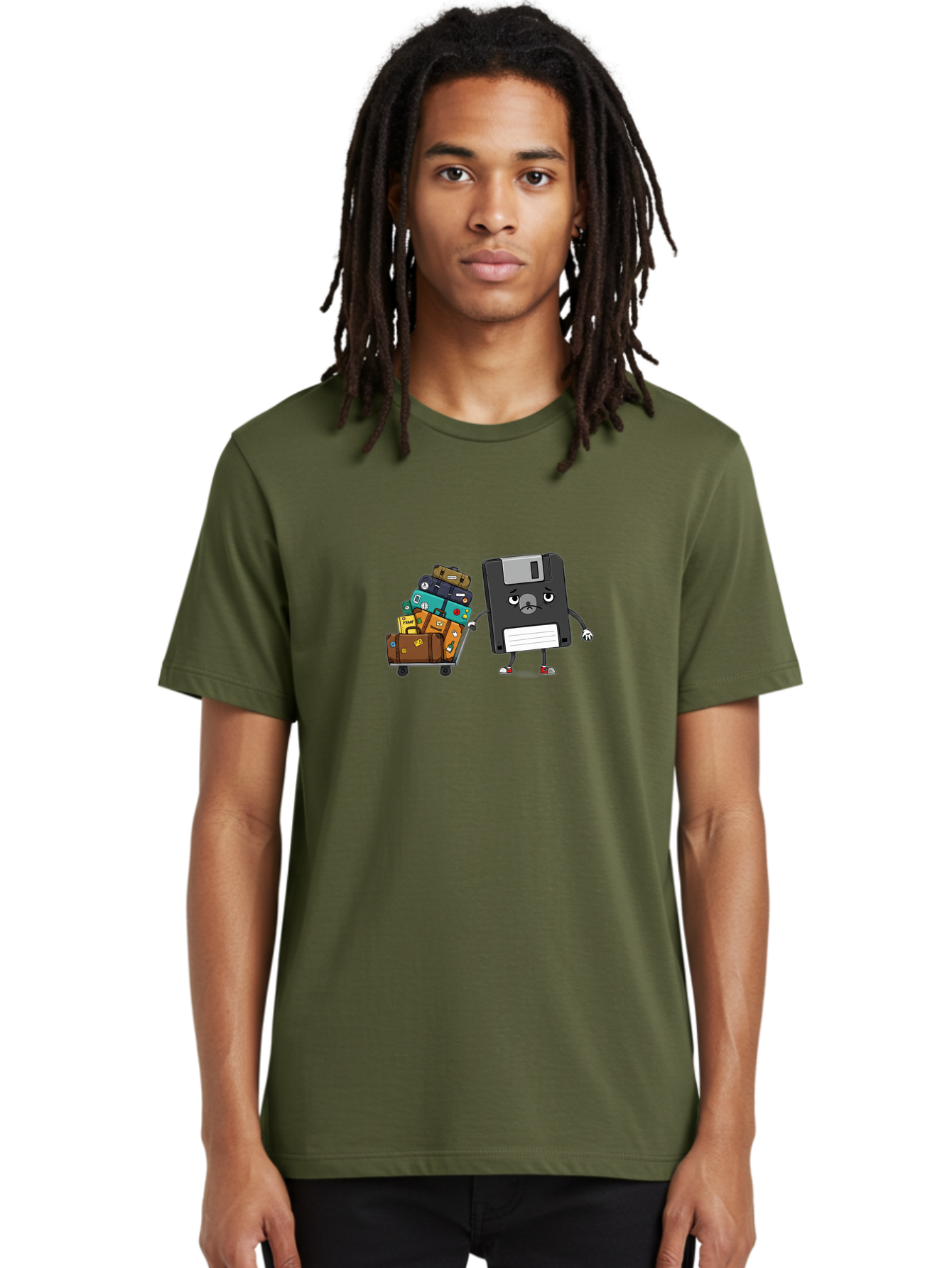 Floppy-Disk-1 Men'S Graphic Tee, 100% Cotton, Comfortable Casual Summer Wear, Machine Washable, Vintage Camera, Old Camera, Antique Camera, Black Camera, Classic Photography, Photography Equipment, Nostalgic Device, Film Camera, Camera Art Bao416