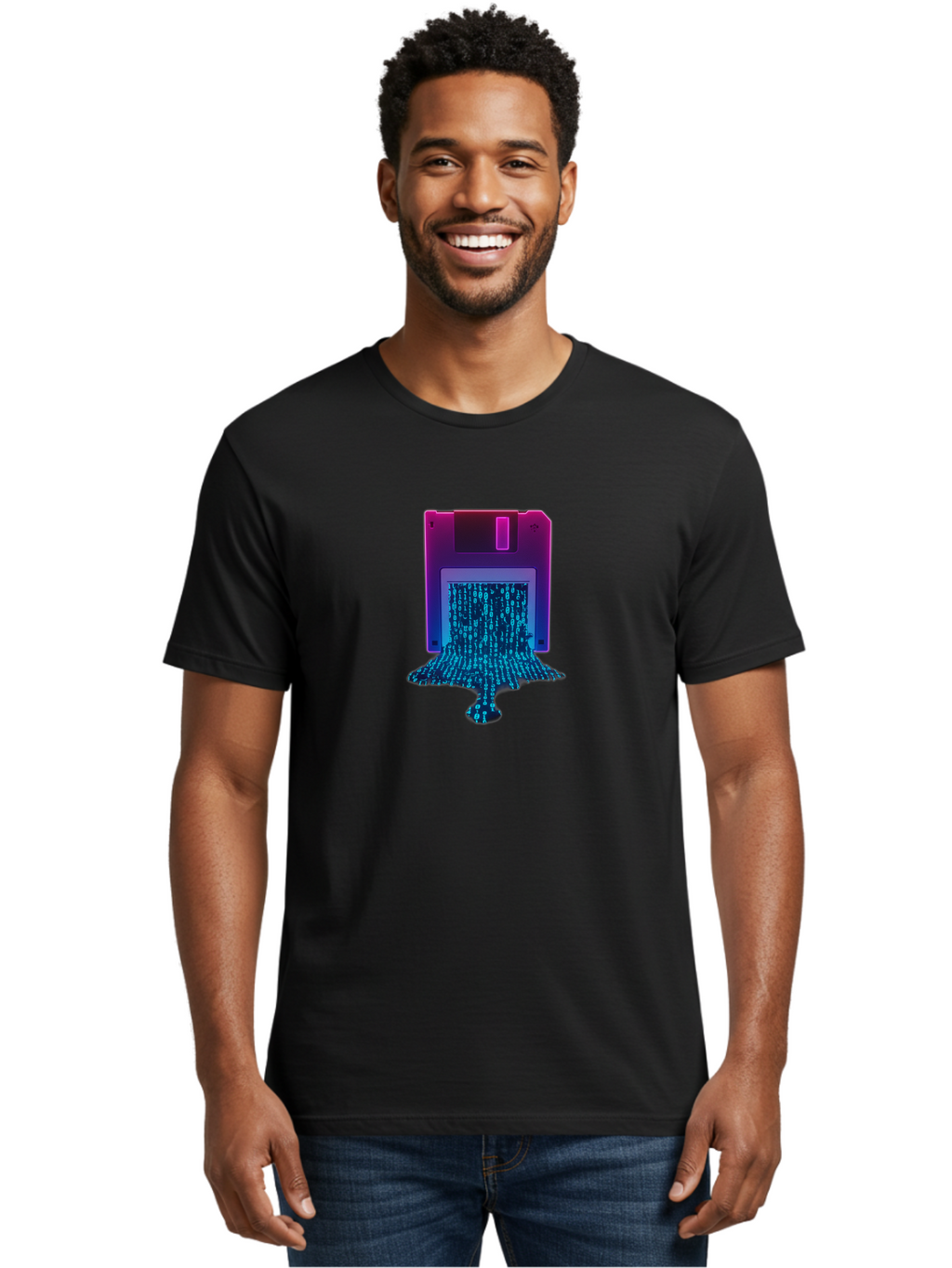 Floppy-Disk-3 Men'S Graphic Tee, 100% Cotton, Comfortable Casual Summer Wear, Machine Washable, Vintage Camera, Old Camera, Antique Camera, Black Camera, Classic Photography, Photography Equipment, Nostalgic Device, Film Camera, Camera Art Bao418