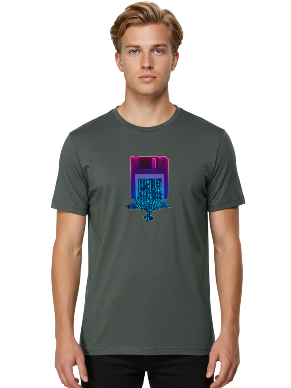 Floppy-Disk-3 Men'S Graphic Tee, 100% Cotton, Comfortable Casual Summer Wear, Machine Washable, Vintage Camera, Old Camera, Antique Camera, Black Camera, Classic Photography, Photography Equipment, Nostalgic Device, Film Camera, Camera Art Bao418